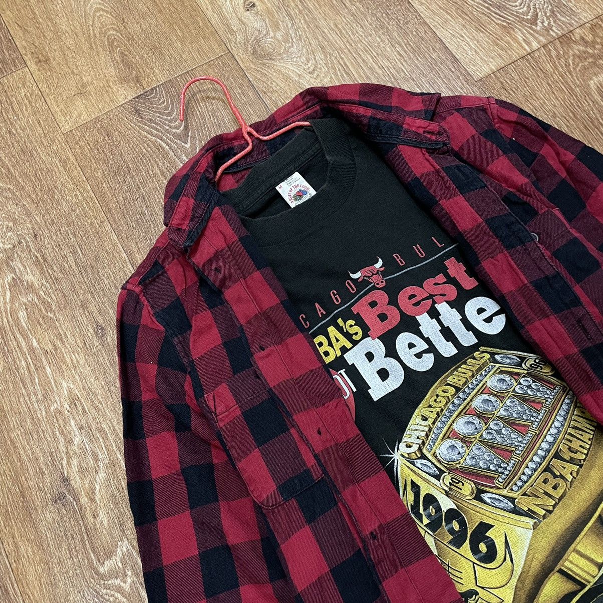 Vintage Vintage Y2K Red Black Checkered Shirt Grunge Streetwear S Size US S / EU 44-46 / 1 - 5 Thumbnail