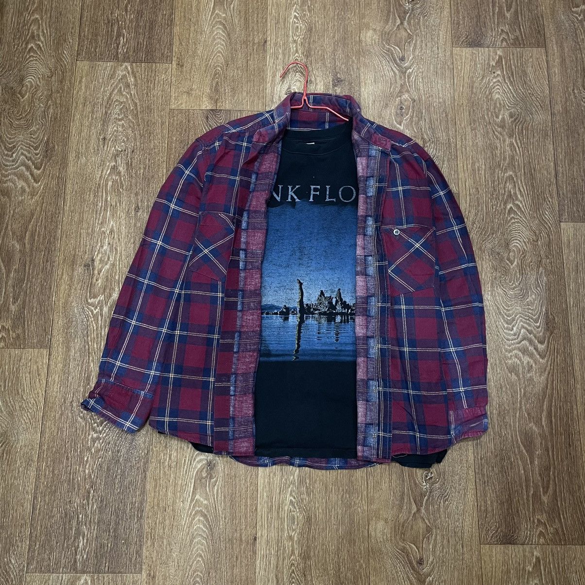 Flannel Vintage 90s Plaid Flannel Travis Scott Shirt Checkered Size US M / EU 48-50 / 2 - 1 Thumbnail
