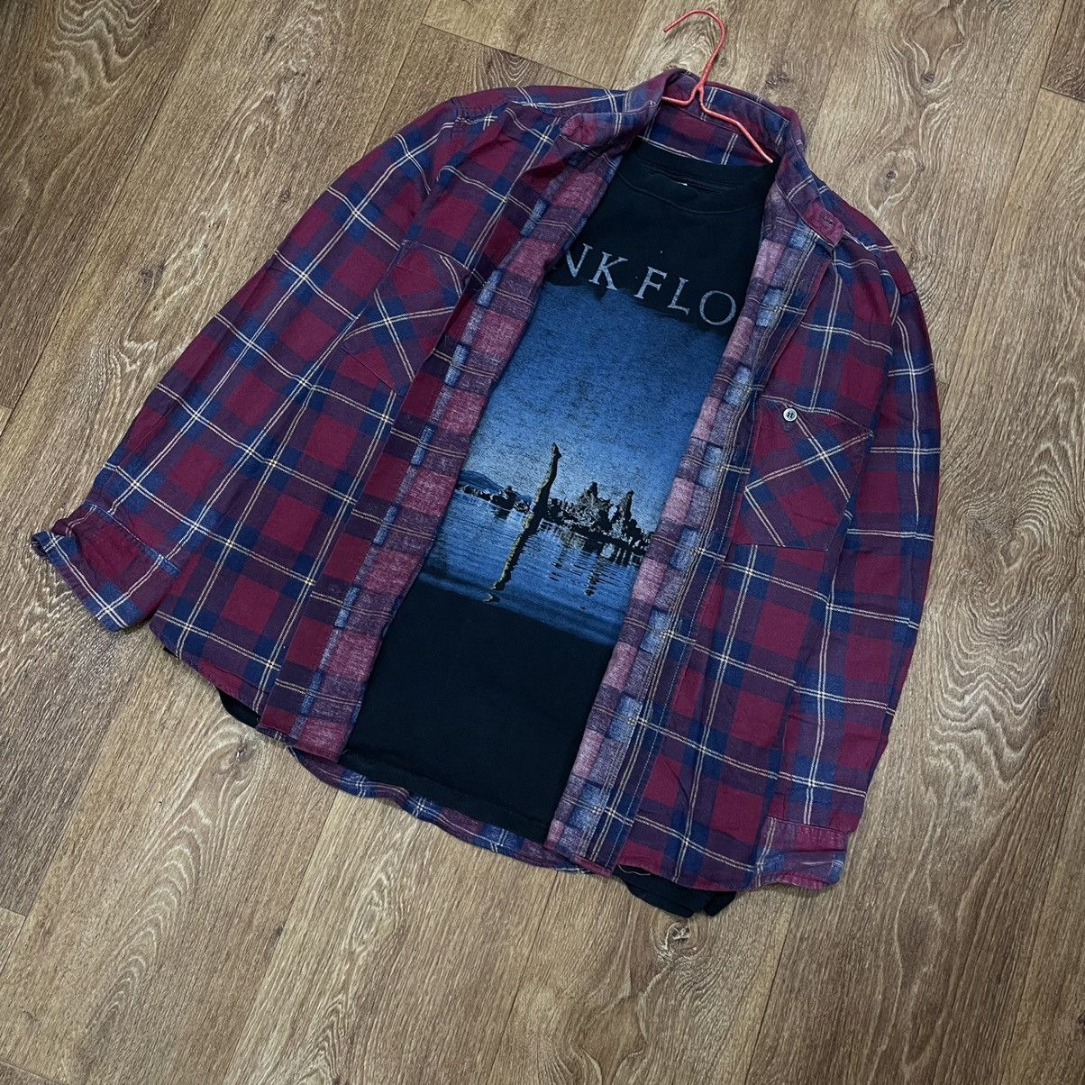 Flannel Vintage 90s Plaid Flannel Travis Scott Shirt Checkered Size US M / EU 48-50 / 2 - 2 Thumbnail