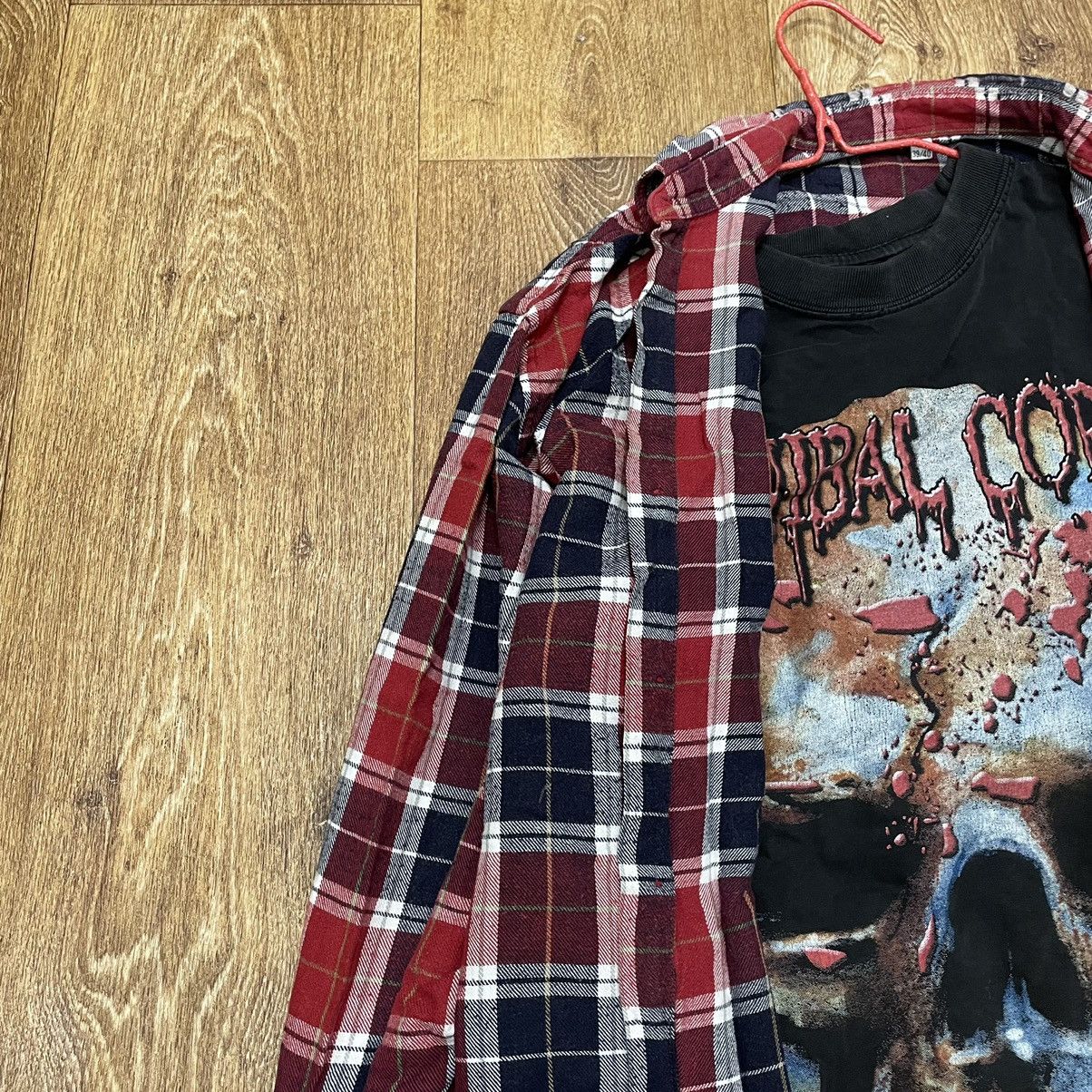 Vintage Vintage Y2K Plaid Shirt Graphic Tee Grunge Layering Baggy M Size US M / EU 48-50 / 2 - 4 Thumbnail
