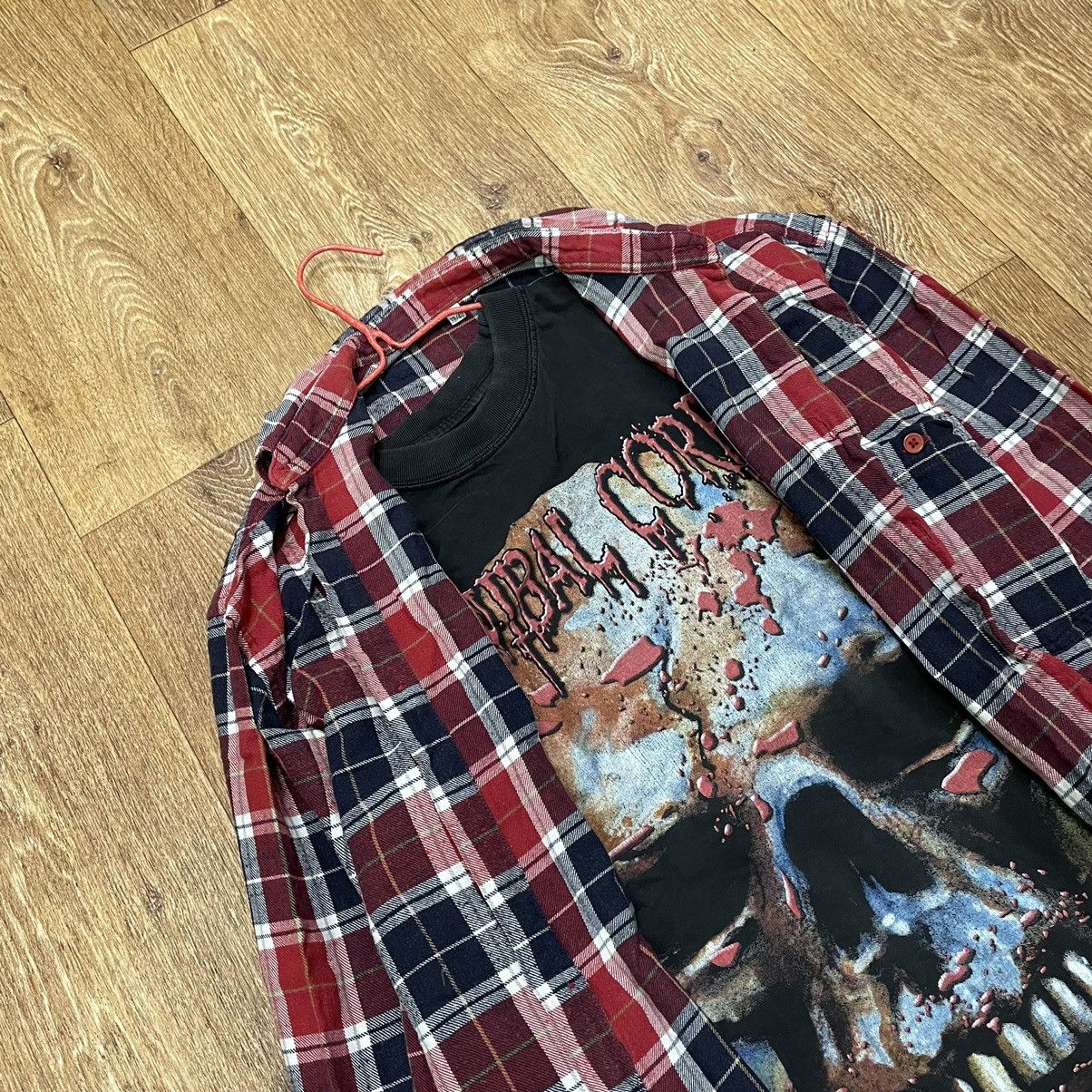 Vintage Vintage Y2K Plaid Shirt Graphic Tee Grunge Layering Baggy M Size US M / EU 48-50 / 2 - 5 Thumbnail
