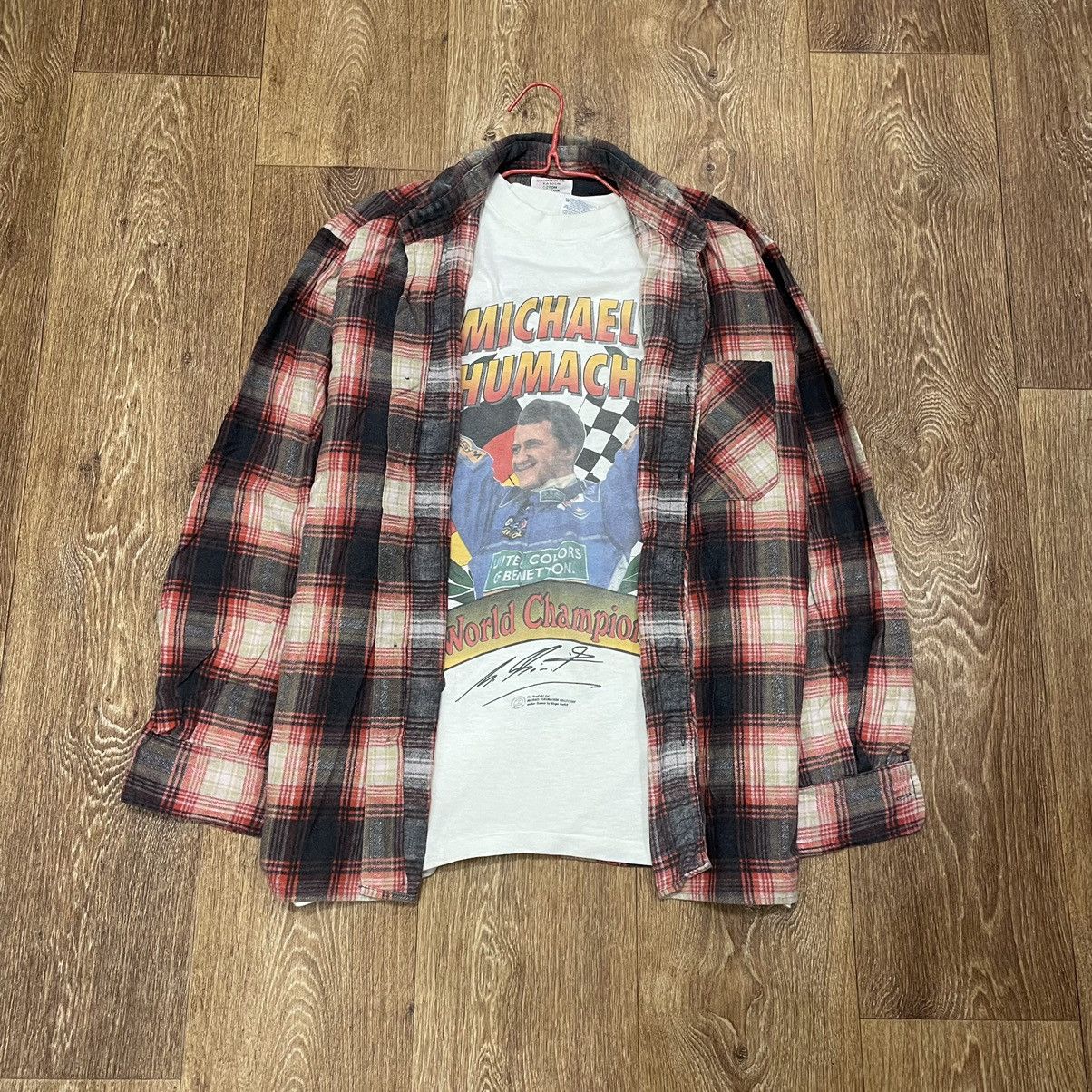 Vintage Vintage 90s Checkered Shirt Grunge Skate Oversized Washed XL Size US XL / EU 56 / 4 - 1 Thumbnail