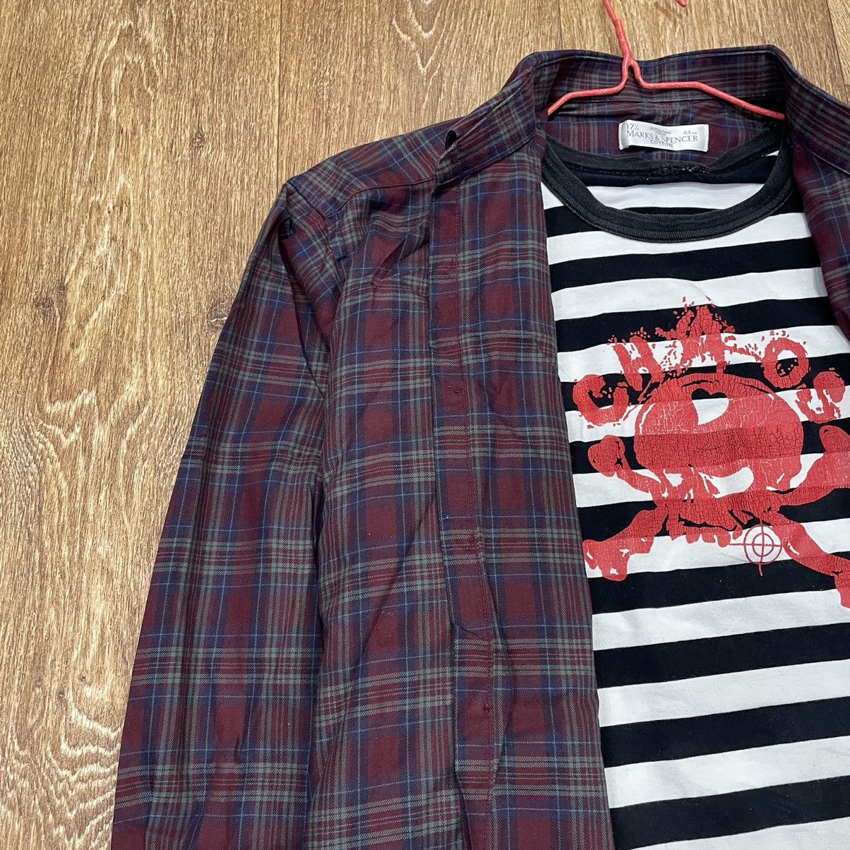 Vintage Vintage 90s Striped Graphic Tee Grunge Skate Aesthetic XL Size US XL / EU 56 / 4 - 5 Thumbnail