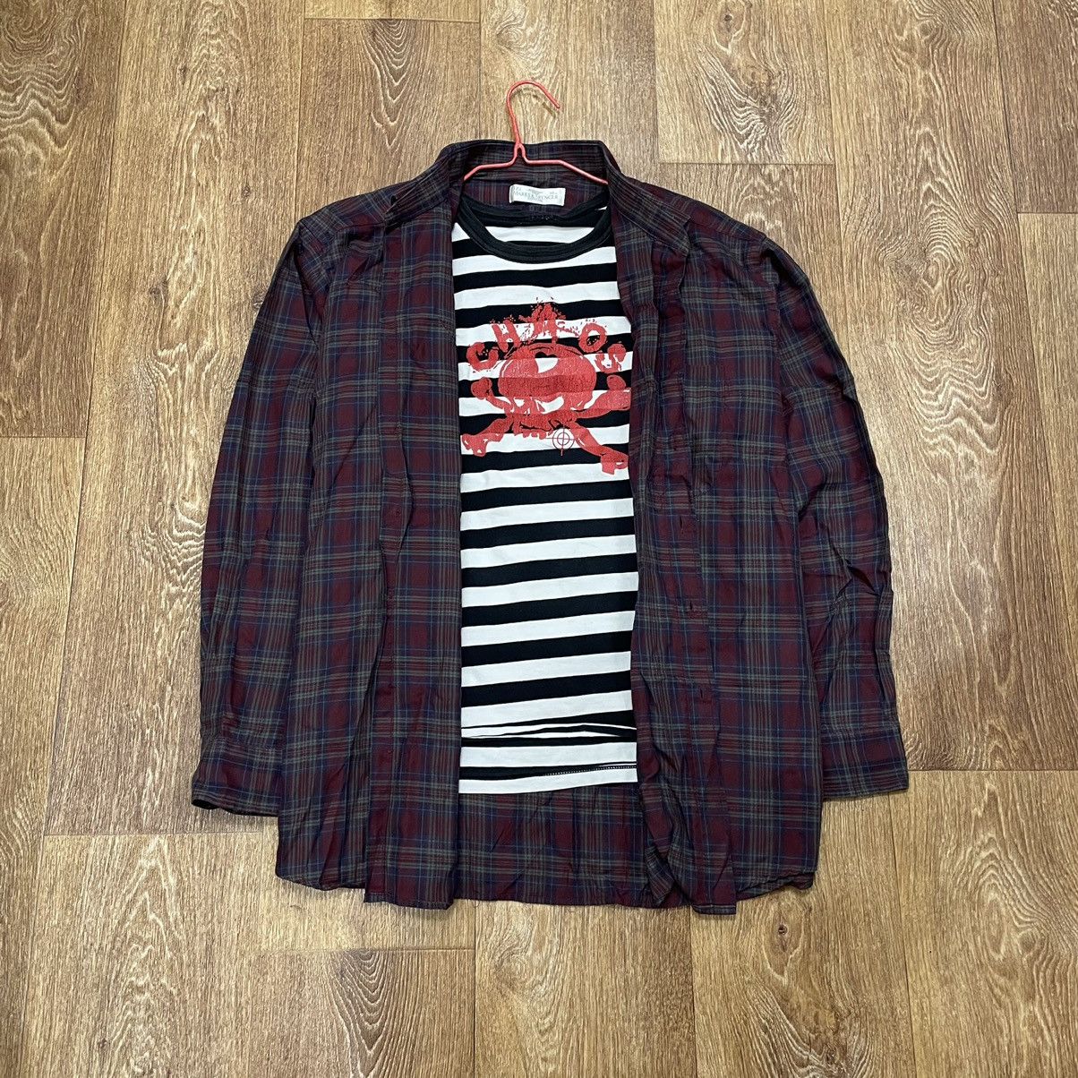 Vintage Vintage 90s Striped Graphic Tee Grunge Skate Aesthetic XL Size US XL / EU 56 / 4 - 2 Thumbnail