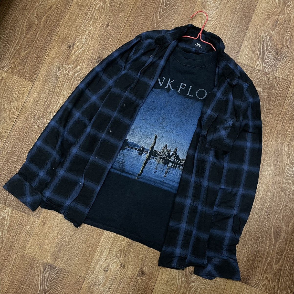 Vintage Vintage 90s Plaid Shirt Graphic Tee Grunge Skate Boxy Slim L Size US L / EU 52-54 / 3 - 3 Thumbnail