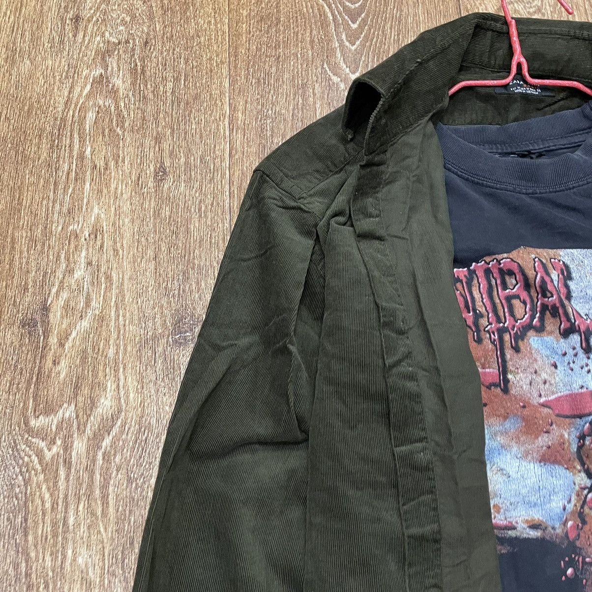 Vintage Vintage 90s Quilted Nylon Shirt Jacket Olive Faded Grunge M Size US M / EU 48-50 / 2 - 4 Thumbnail