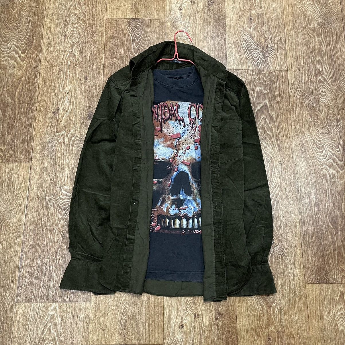 Vintage Vintage 90s Quilted Nylon Shirt Jacket Olive Faded Grunge M Size US M / EU 48-50 / 2 - 1 Thumbnail