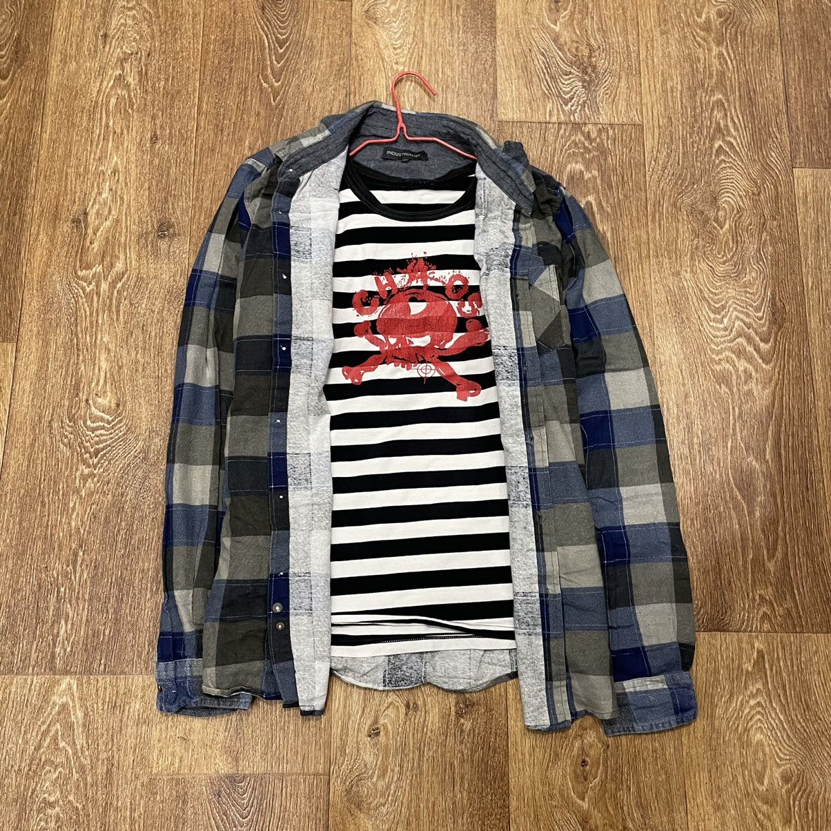 Flannel Vintage Flannel Checkered Shirt Travis Style Size US XXL / EU 58 / 5 - 1 Thumbnail