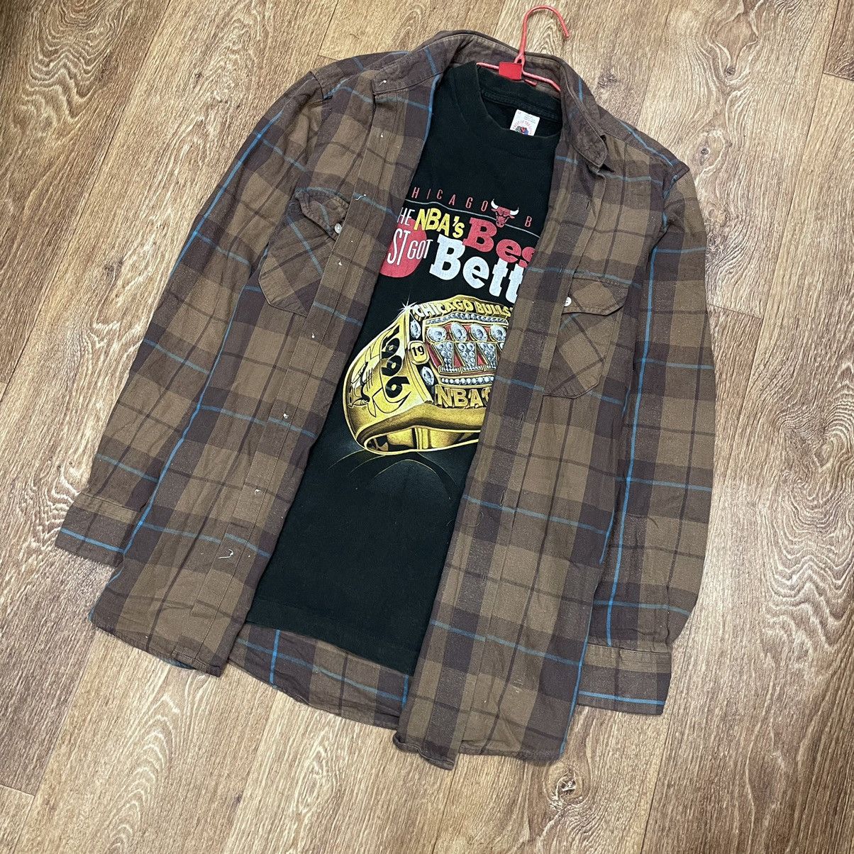 Flannel Vintage Flannel Checkered Shirt Travis Style Size US S / EU 44-46 / 1 - 6 Thumbnail