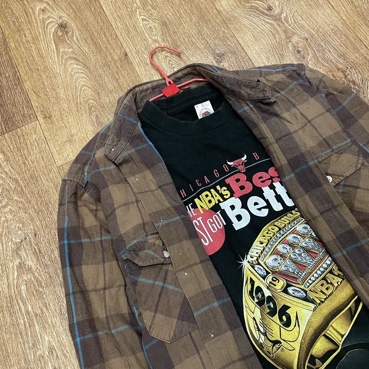 Flannel Vintage Flannel Checkered Shirt Travis Style Size US S / EU 44-46 / 1 - 5 Thumbnail