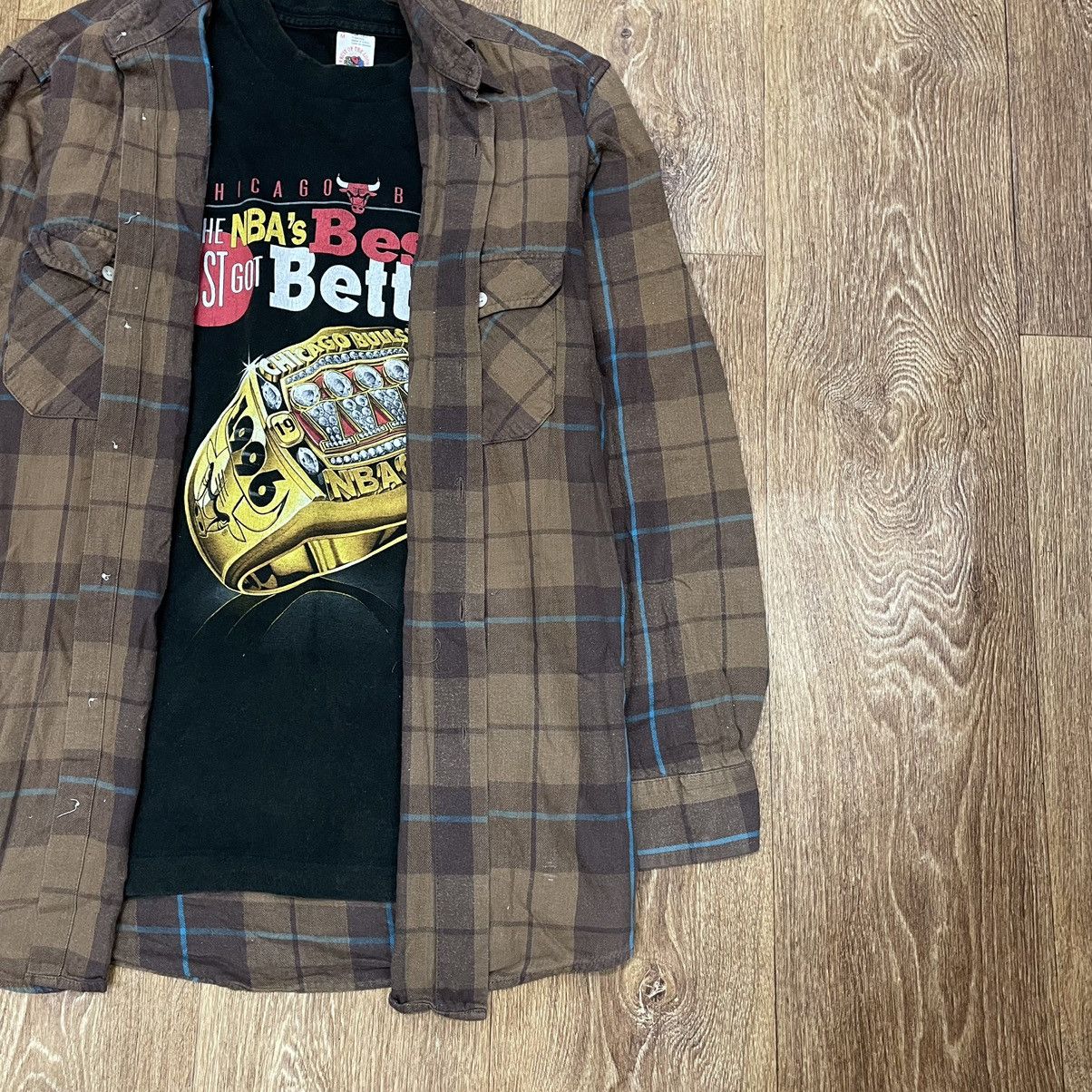 Flannel Vintage Flannel Checkered Shirt Travis Style Size US S / EU 44-46 / 1 - 2 Thumbnail