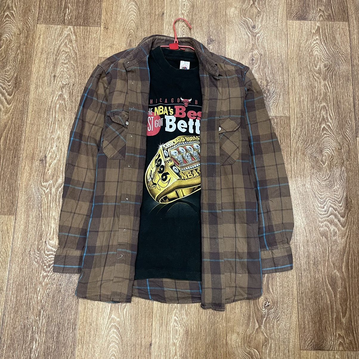 Flannel Vintage Flannel Checkered Shirt Travis Style Size US S / EU 44-46 / 1 - 1 Thumbnail