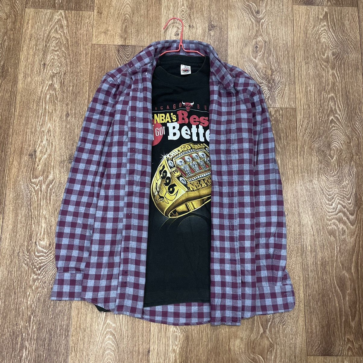 Vintage Vintage 90s Purple Plaid Flannel Shirt Y2K Streetwear Logo M Size US M / EU 48-50 / 2 - 1 Thumbnail