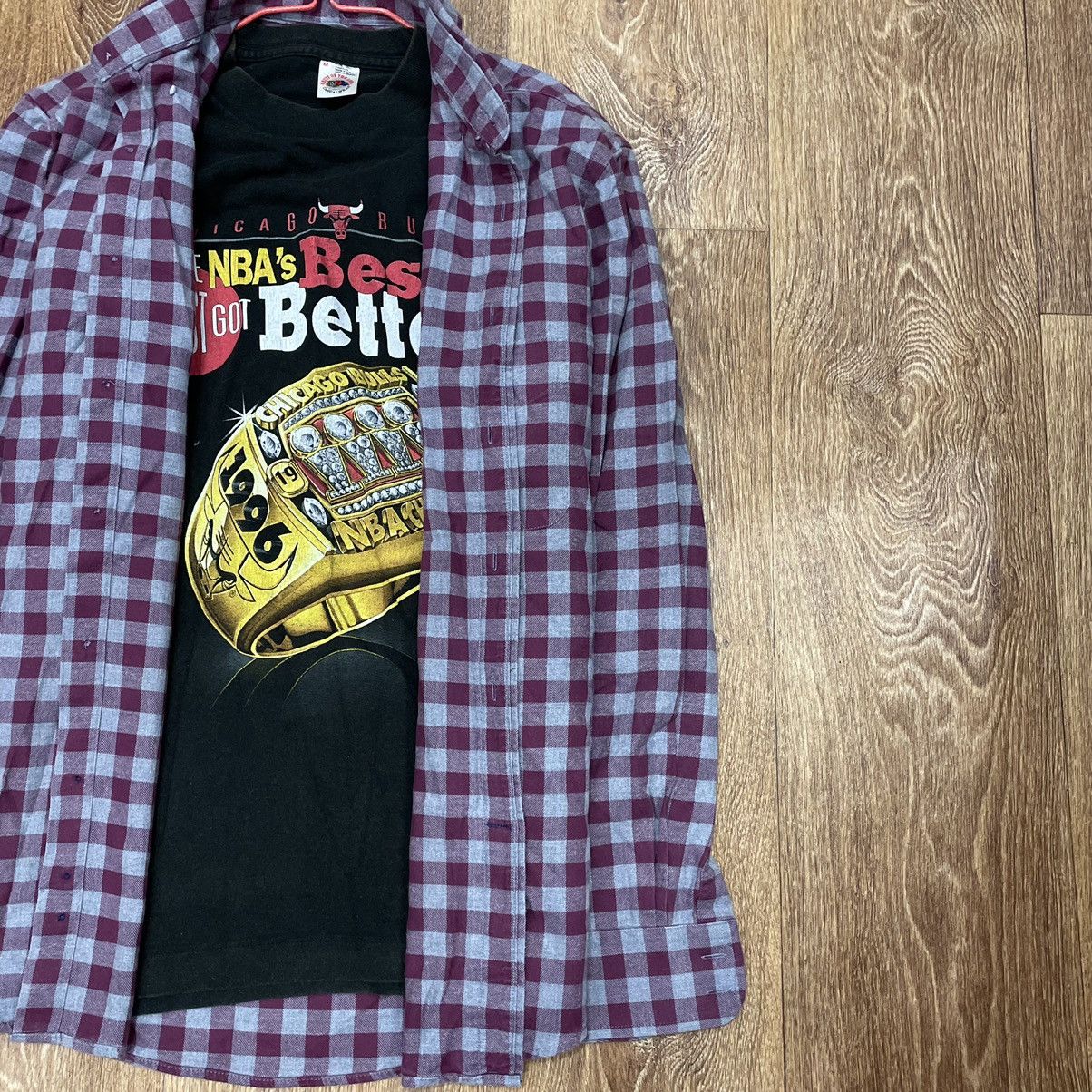 Vintage Vintage 90s Purple Plaid Flannel Shirt Y2K Streetwear Logo M Size US M / EU 48-50 / 2 - 2 Thumbnail