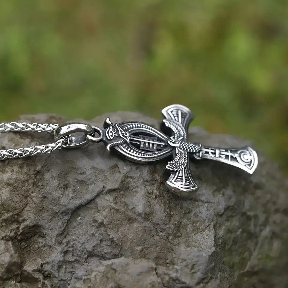 Jewelry Eagle Resurrection Cross Necklace Size ONE SIZE - 2 Thumbnail