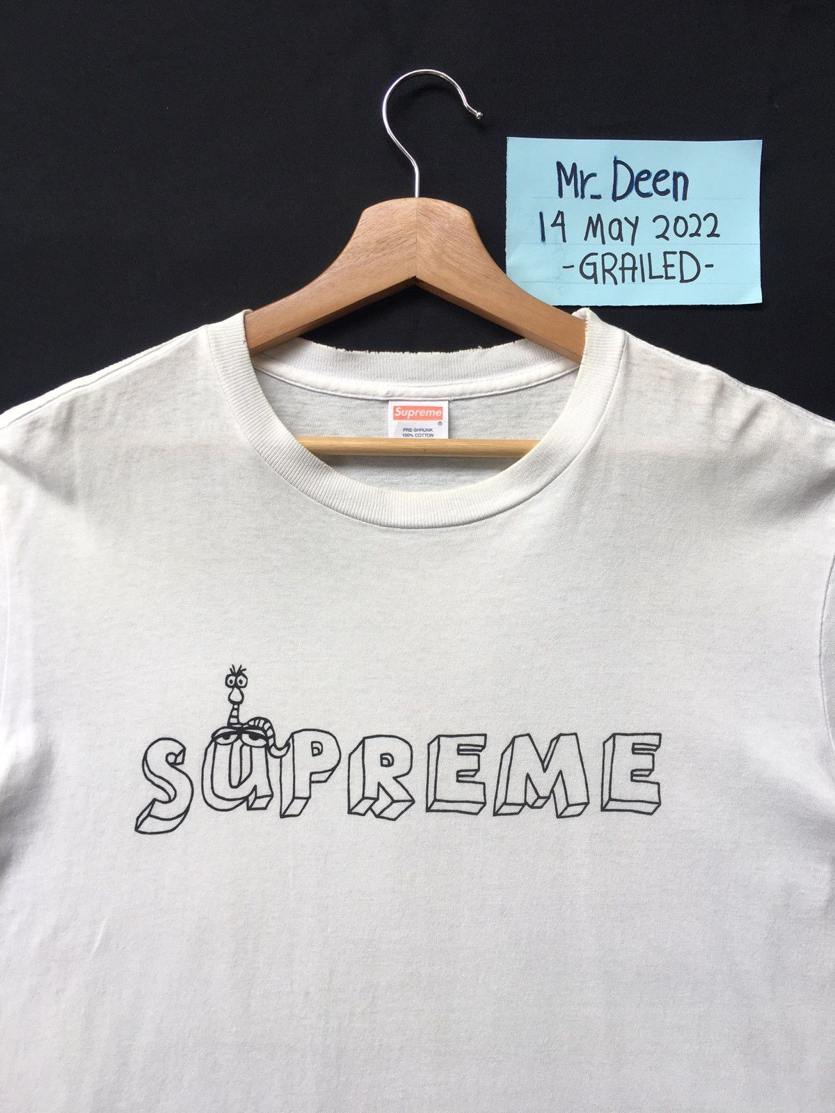image of Supreme x Wtaps Metal Militia 2007 Tshirt in White, Men's (Size Large)