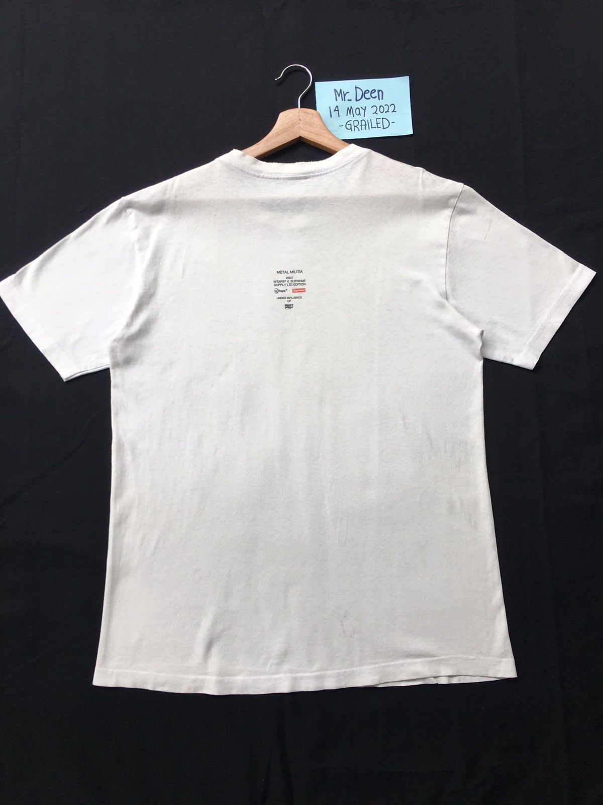 Supreme × Wtaps Rare Supreme x Wtaps Metal Militia 2007 Tshirt Size US L / EU 52-54 / 3 - 14 Thumbnail