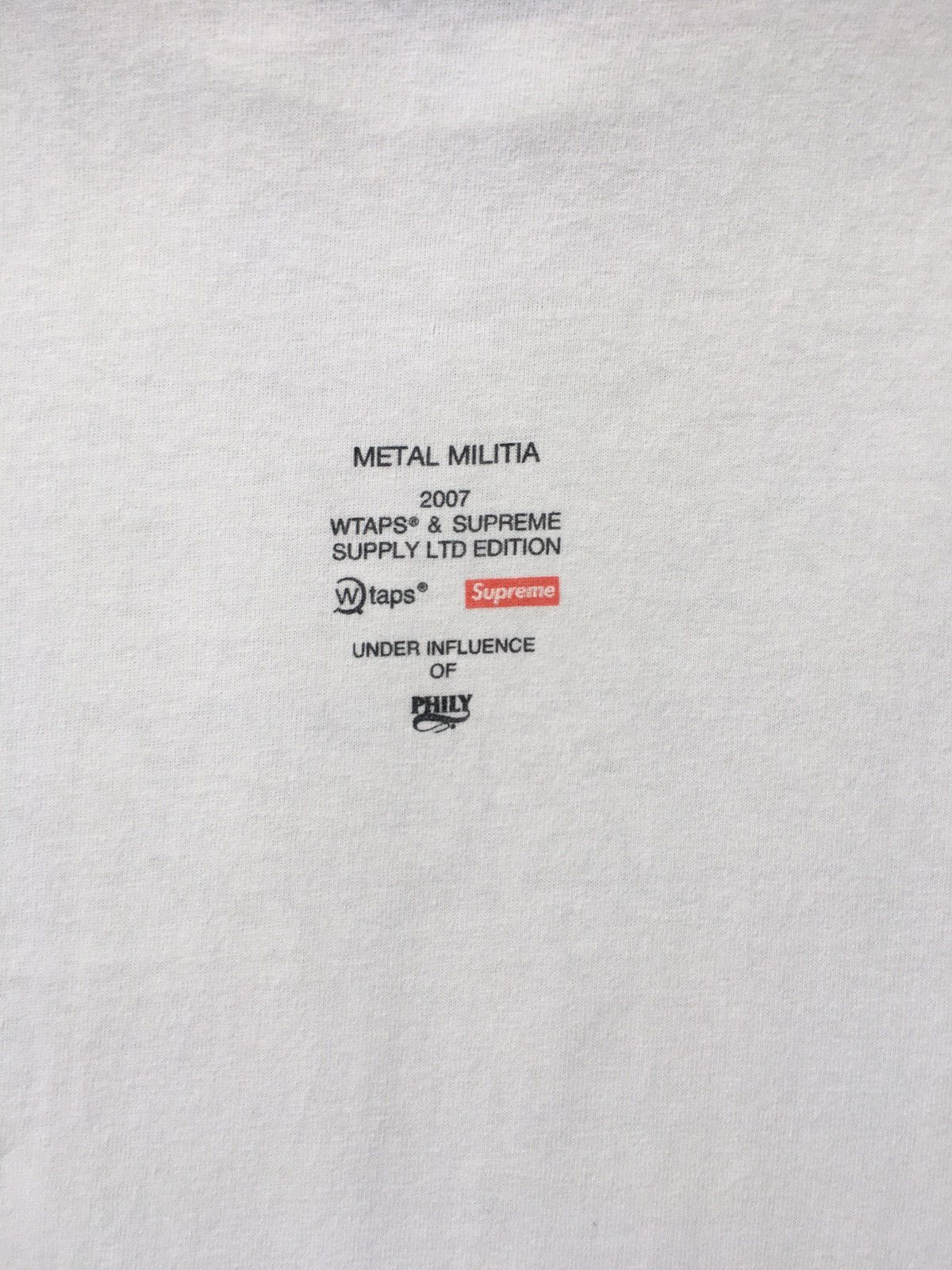 Supreme × Wtaps Rare Supreme x Wtaps Metal Militia 2007 Tshirt Size US L / EU 52-54 / 3 - 18 Thumbnail