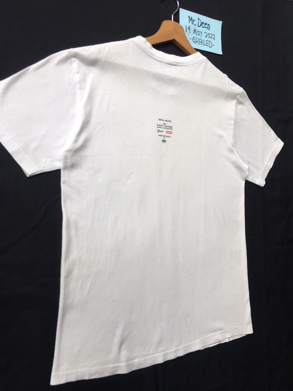 Supreme × Wtaps Rare Supreme x Wtaps Metal Militia 2007 Tshirt Size US L / EU 52-54 / 3 - 16 Thumbnail