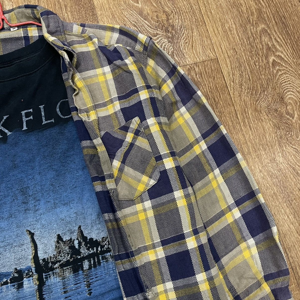 Vintage Vintage 90s Plaid Shirt Navy Yellow Grunge Oversized Logo M Size US M / EU 48-50 / 2 - 7 Thumbnail