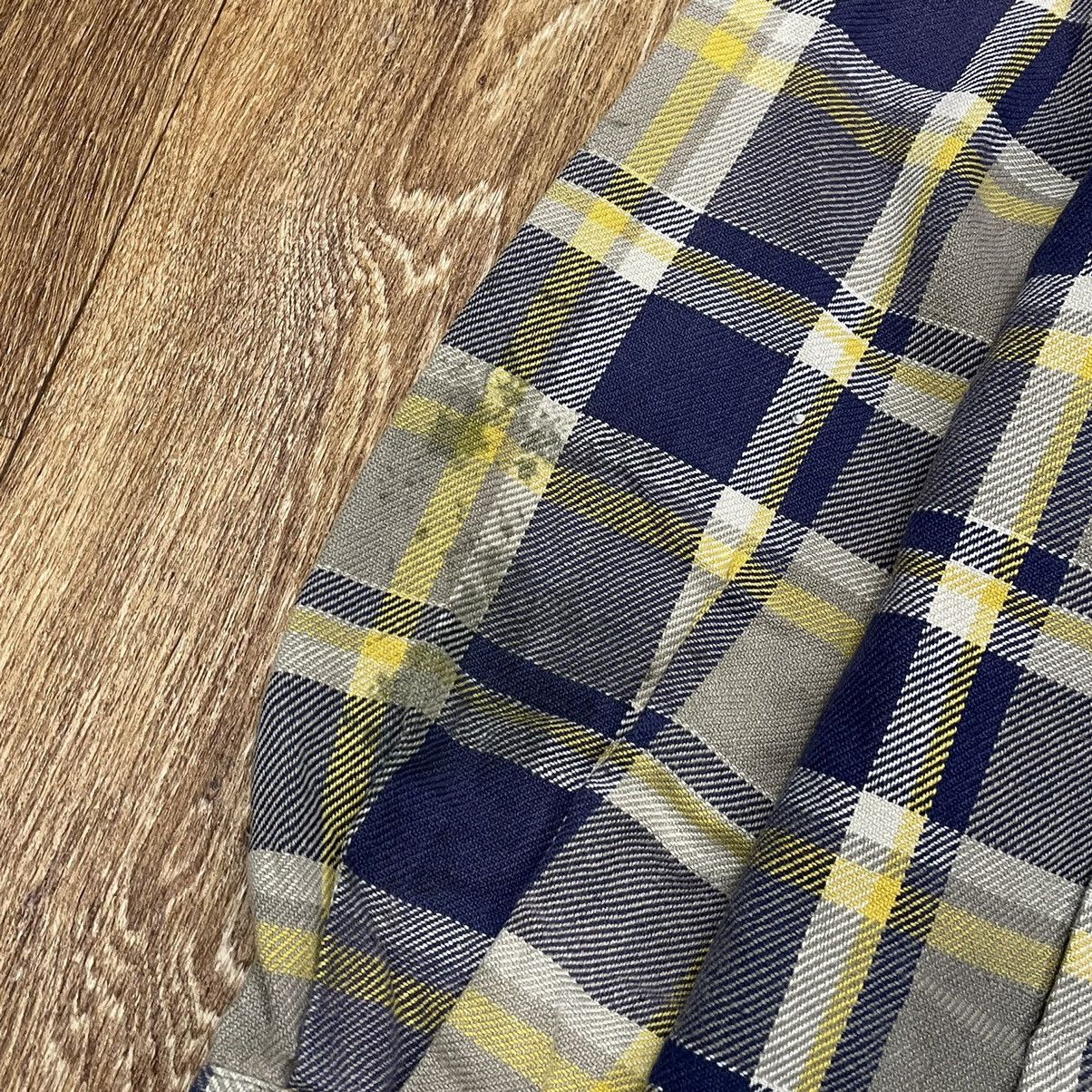 Vintage Vintage 90s Plaid Shirt Navy Yellow Grunge Oversized Logo M Size US M / EU 48-50 / 2 - 6 Thumbnail