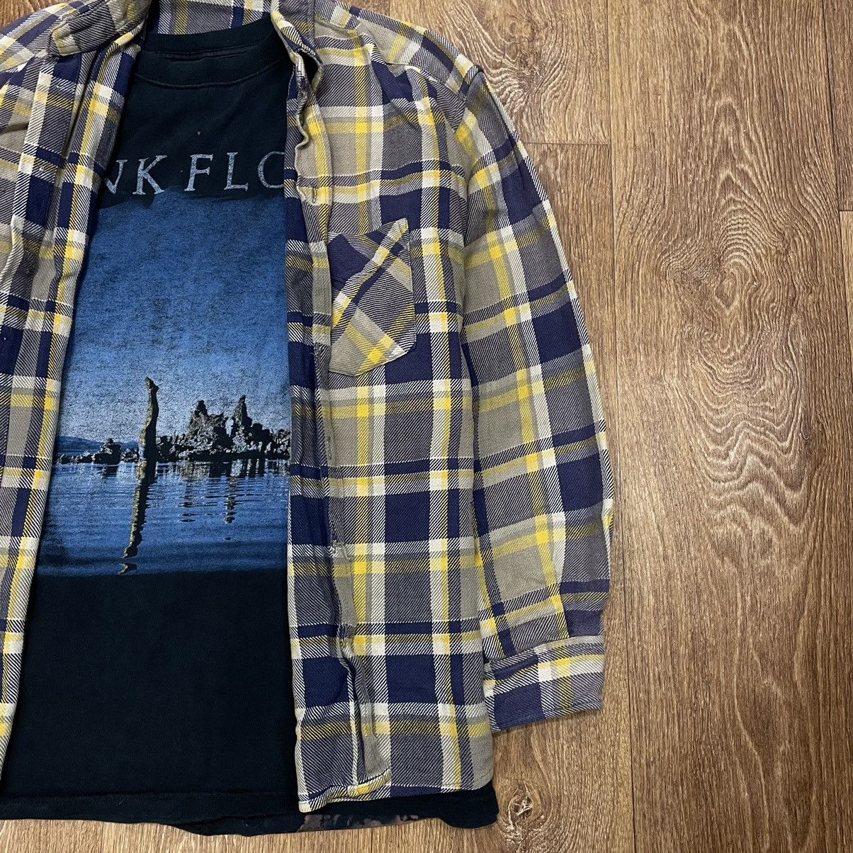Vintage Vintage 90s Plaid Shirt Navy Yellow Grunge Oversized Logo M Size US M / EU 48-50 / 2 - 4 Thumbnail