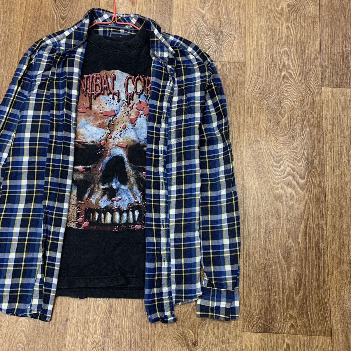 Vintage Vintage 90s Grunge Plaid Flannel Shirt Oversized Logo XL Size US XL / EU 56 / 4 - 2 Thumbnail