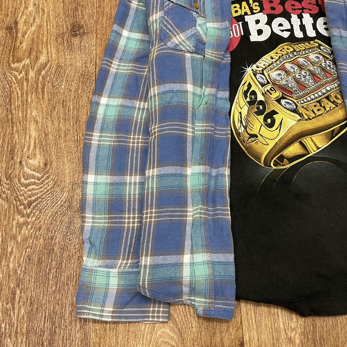 Vintage Vintage 90s Blue Plaid Shirt Grunge Oversized Streetwear L Size US L / EU 52-54 / 3 - 4 Thumbnail