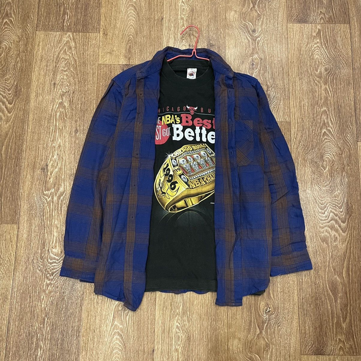 Vintage Vintage 90s Blue Checked Shirt Grunge Streetwear Oversized M Size US M / EU 48-50 / 2 - 1 Thumbnail
