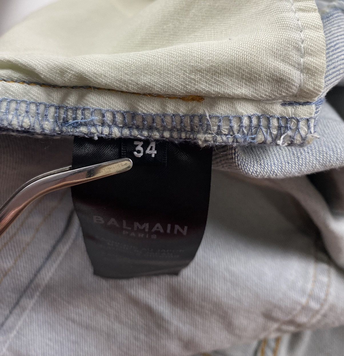 Balmain Balmain Distressed Biker Pants Size US 34 / EU 50 - 10 Thumbnail