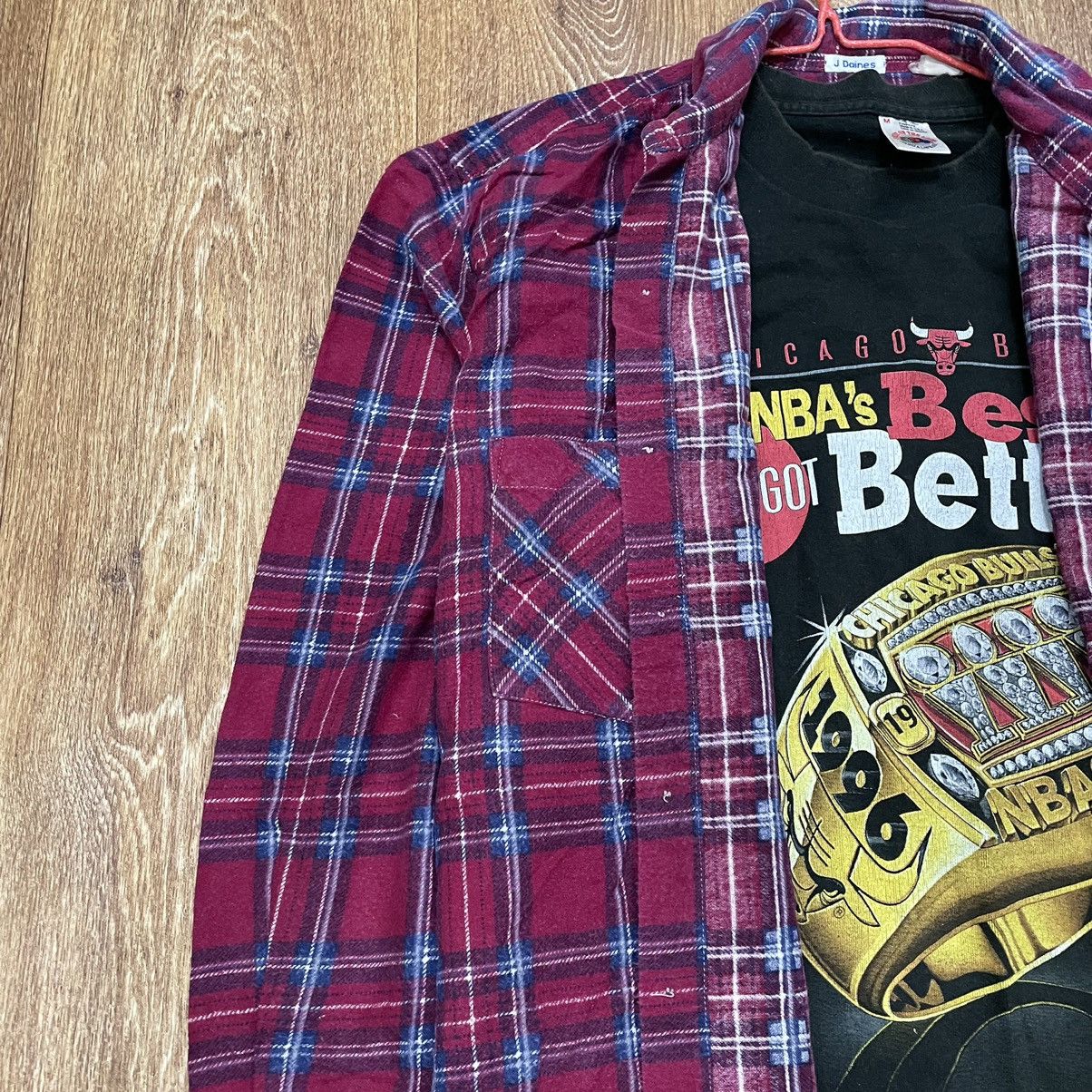 Flannel Vintage 90s Plaid Flannel Shirt Y2K Streetwear Checkered Size US L / EU 52-54 / 3 - 5 Thumbnail