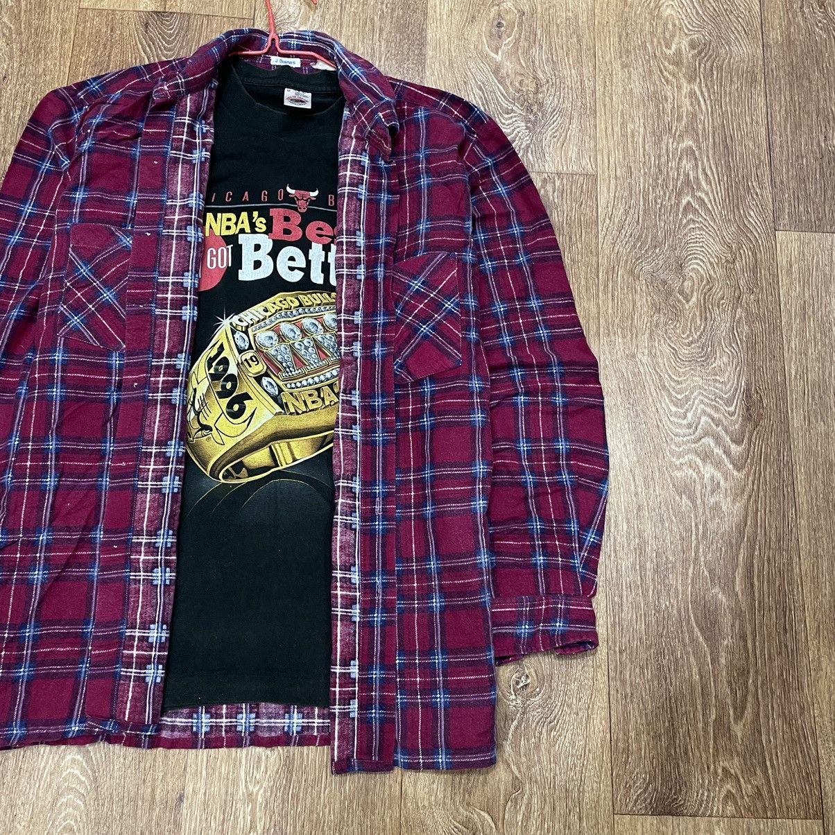 Flannel Vintage 90s Plaid Flannel Shirt Y2K Streetwear Checkered Size US L / EU 52-54 / 3 - 3 Thumbnail