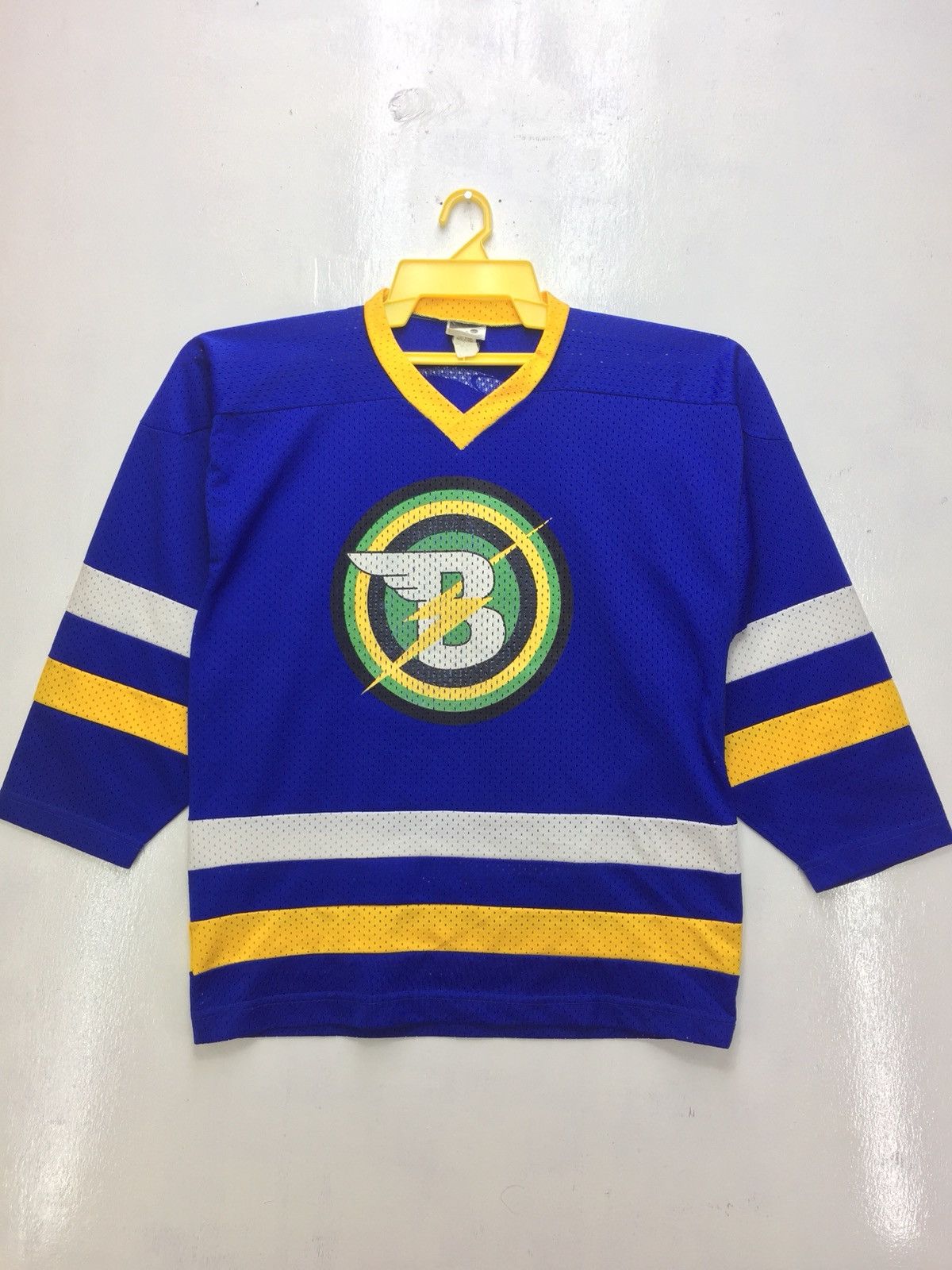 Vintage Vintage Hockey Ice Jersey B Logo Lightning Nylon Made In Usa Size US M / EU 48-50 / 2 - 1 Thumbnail
