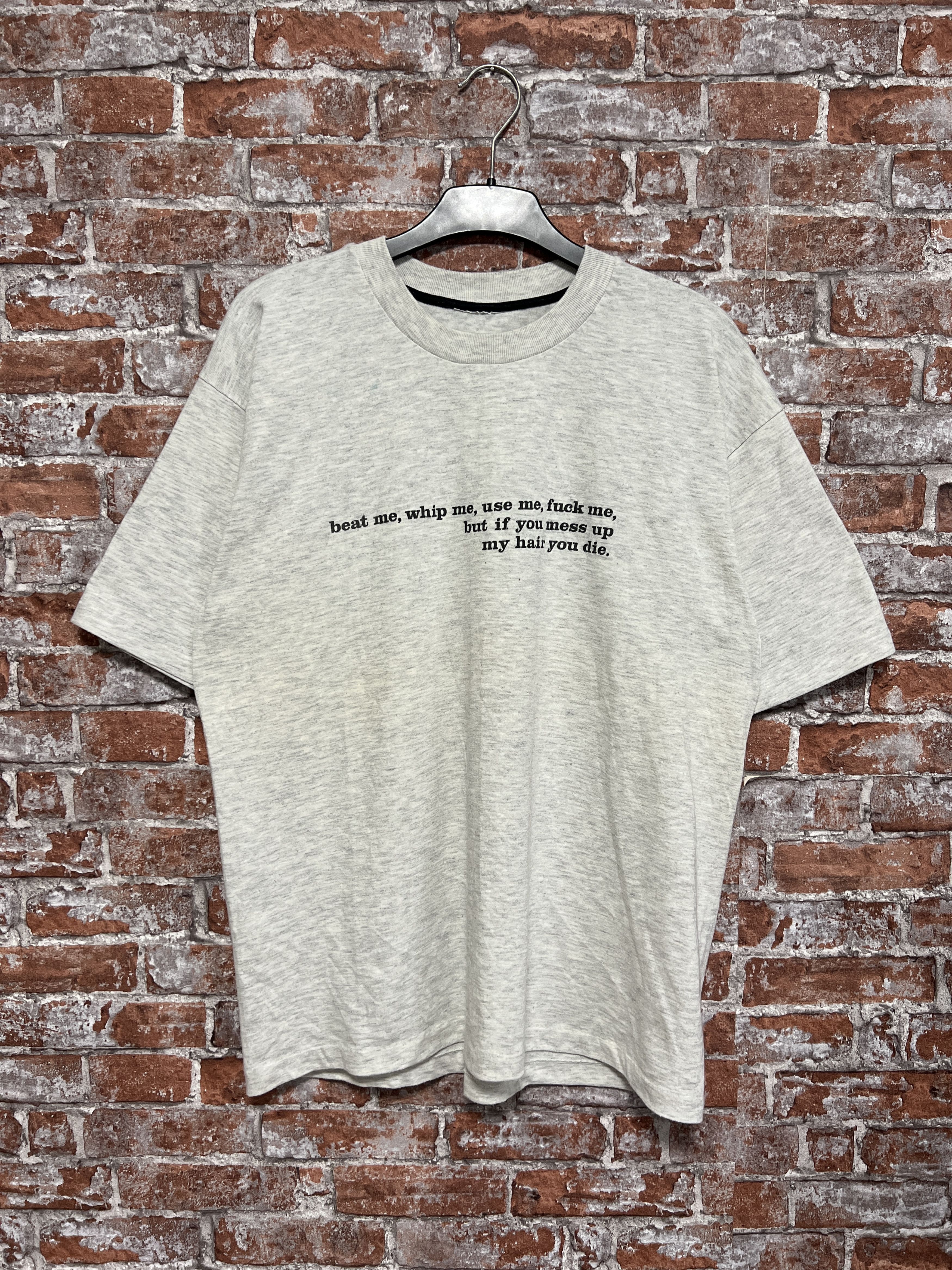 Vintage Vintage 90s Beat Me Whip Me Use Me F*ck Me Humor T-shirt Size US XL / EU 56 / 4 - 1 Thumbnail