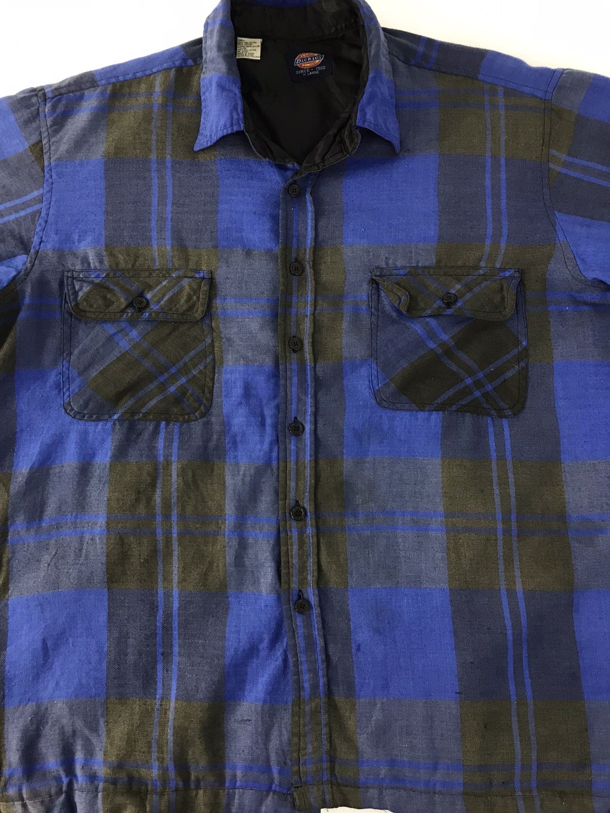 Dickies × Vintage Dickies Plaid Checked Button Up Padded Shirt Quilted Inner Size US XXL / EU 58 / 5 - 2 Thumbnail