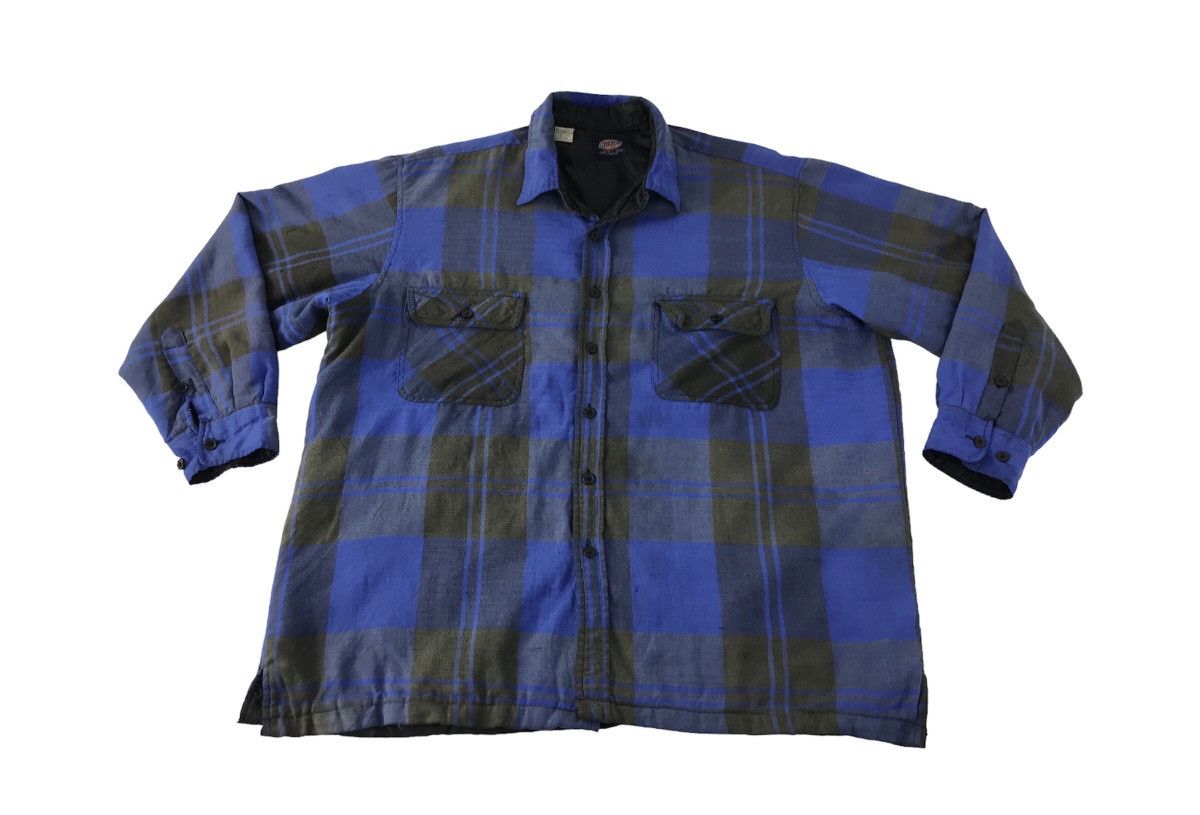 Dickies × Vintage Dickies Plaid Checked Button Up Padded Shirt Quilted Inner Size US XXL / EU 58 / 5 - 1 Thumbnail