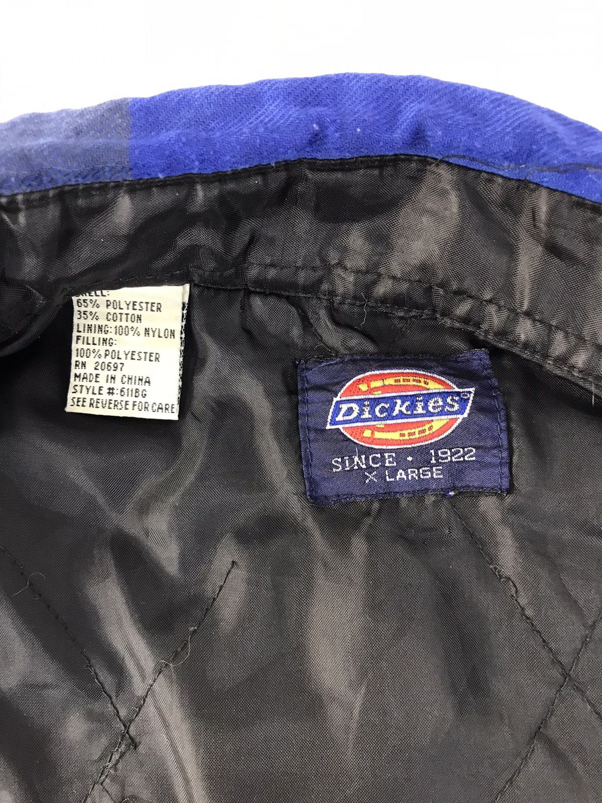 Dickies × Vintage Dickies Plaid Checked Button Up Padded Shirt Quilted Inner Size US XXL / EU 58 / 5 - 5 Thumbnail
