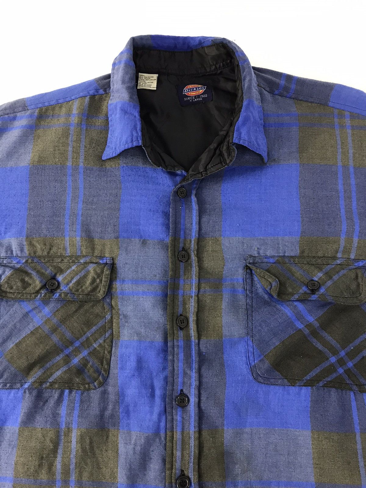 Dickies × Vintage Dickies Plaid Checked Button Up Padded Shirt Quilted Inner Size US XXL / EU 58 / 5 - 3 Thumbnail