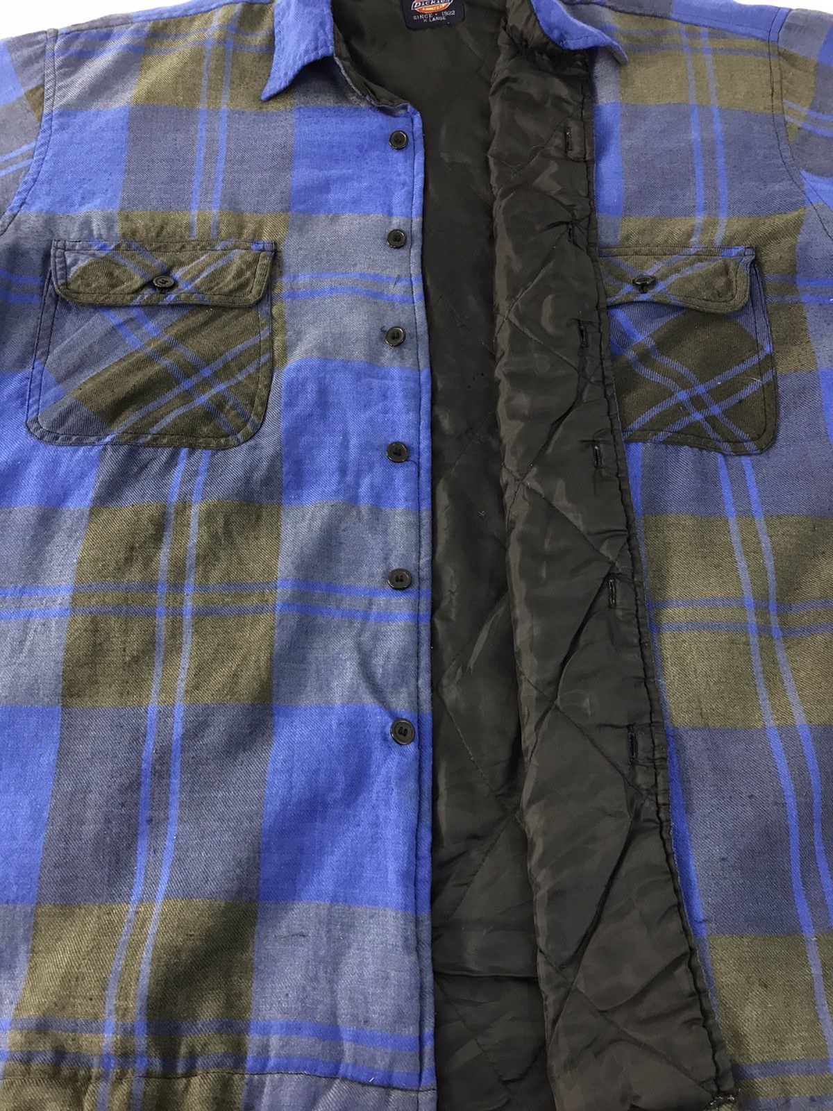 Dickies × Vintage Dickies Plaid Checked Button Up Padded Shirt Quilted Inner Size US XXL / EU 58 / 5 - 4 Thumbnail