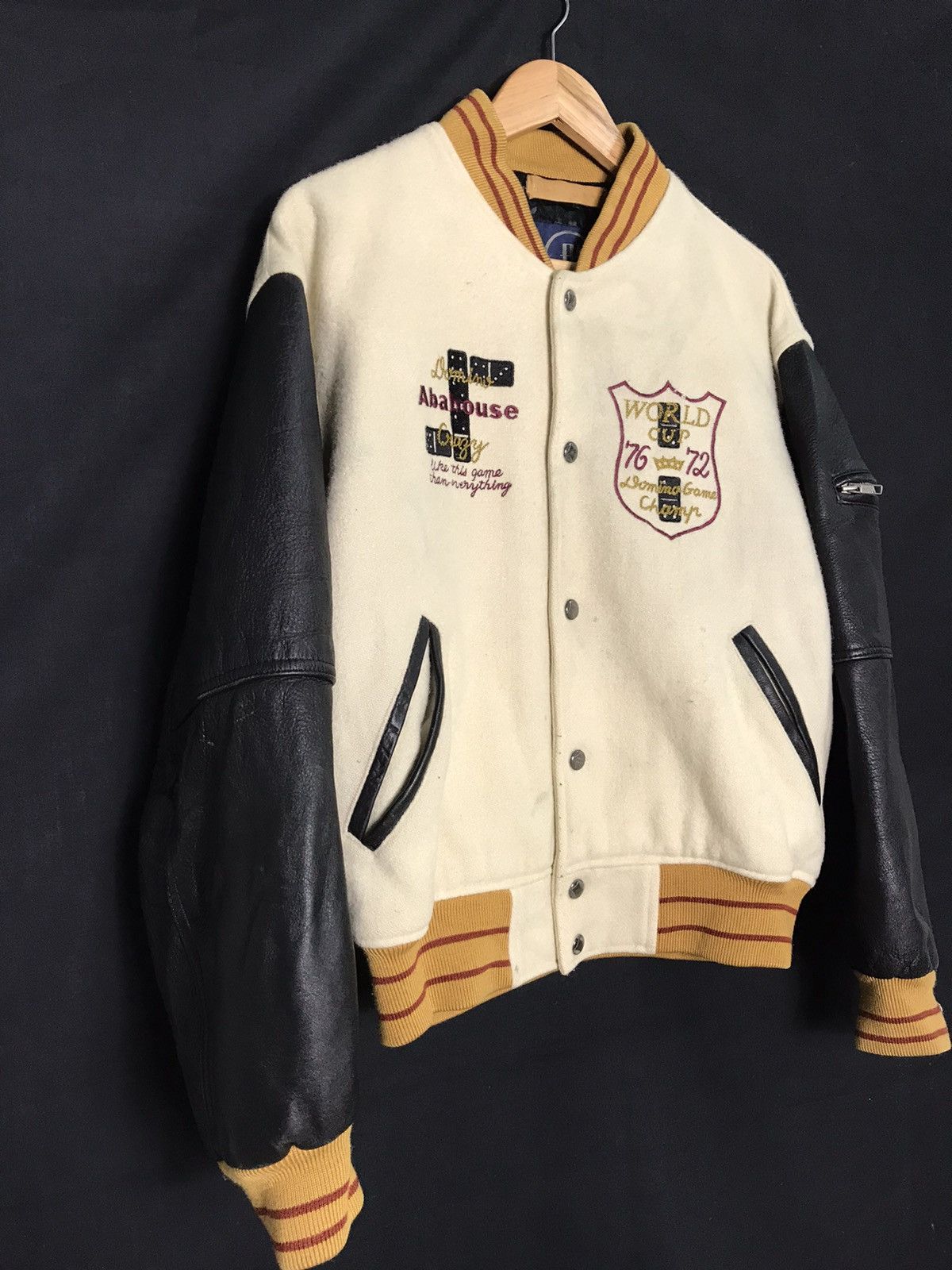 Japanese Brand × Vintage Abah House Embroidery Sleeve Leather Jacket Size US M / EU 48-50 / 2 - 6 Thumbnail