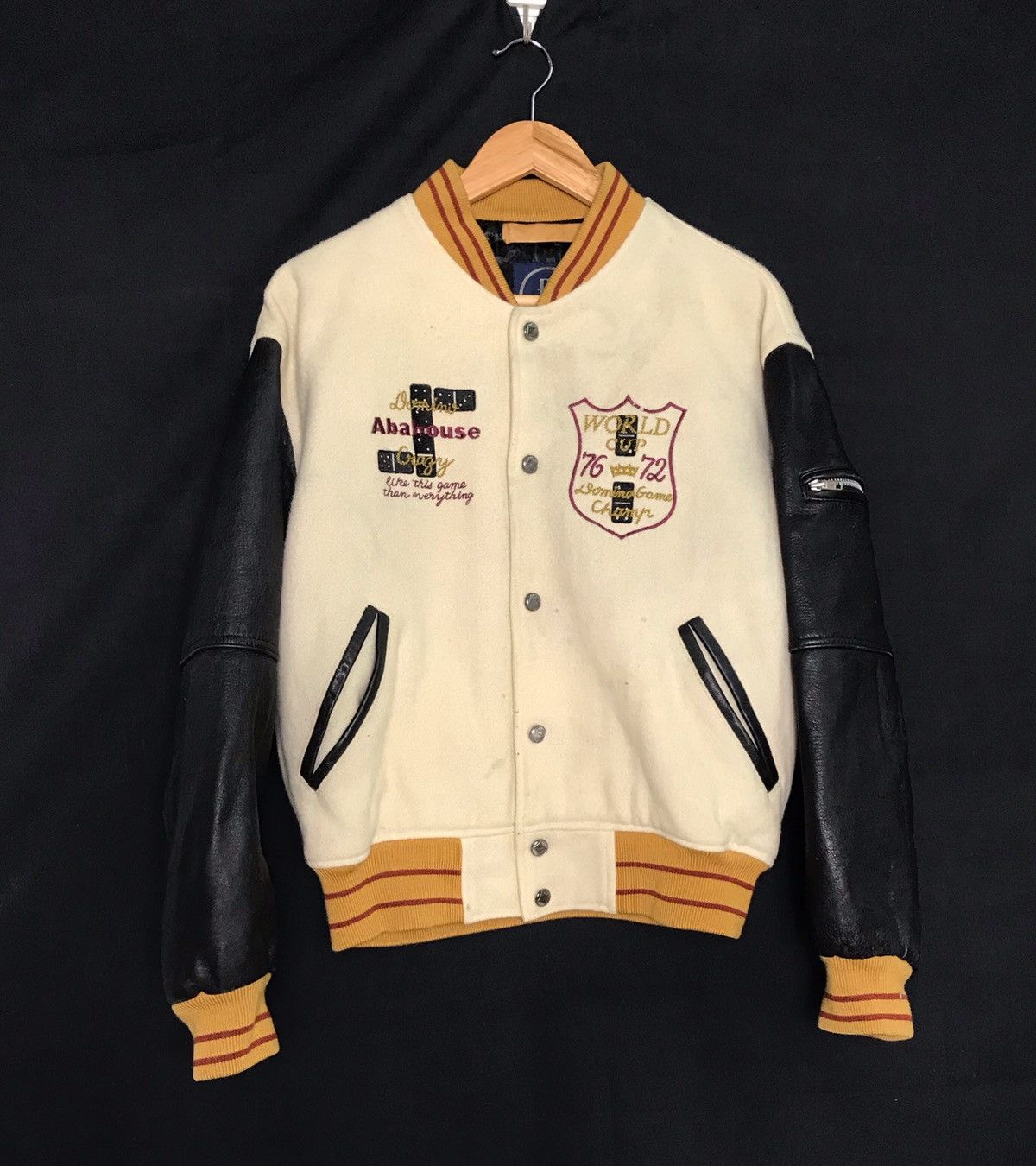 Japanese Brand × Vintage Abah House Embroidery Sleeve Leather Jacket Size US M / EU 48-50 / 2 - 4 Thumbnail