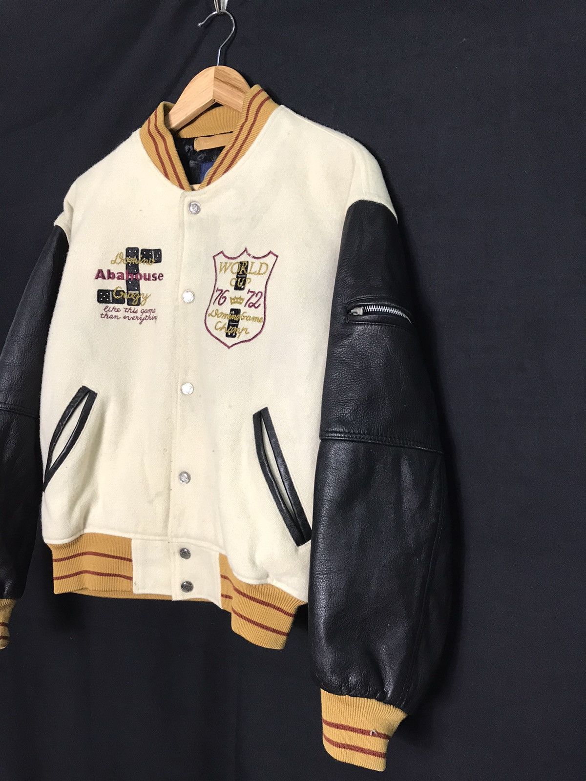 Japanese Brand × Vintage Abah House Embroidery Sleeve Leather Jacket Size US M / EU 48-50 / 2 - 5 Thumbnail