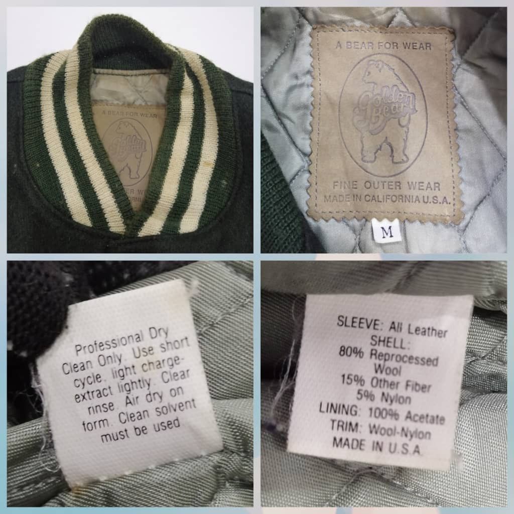 Golden Bear RARE🔥Vintage Golden Bear Varsity Jacket 80's Size US M / EU 48-50 / 2 - 2 Thumbnail