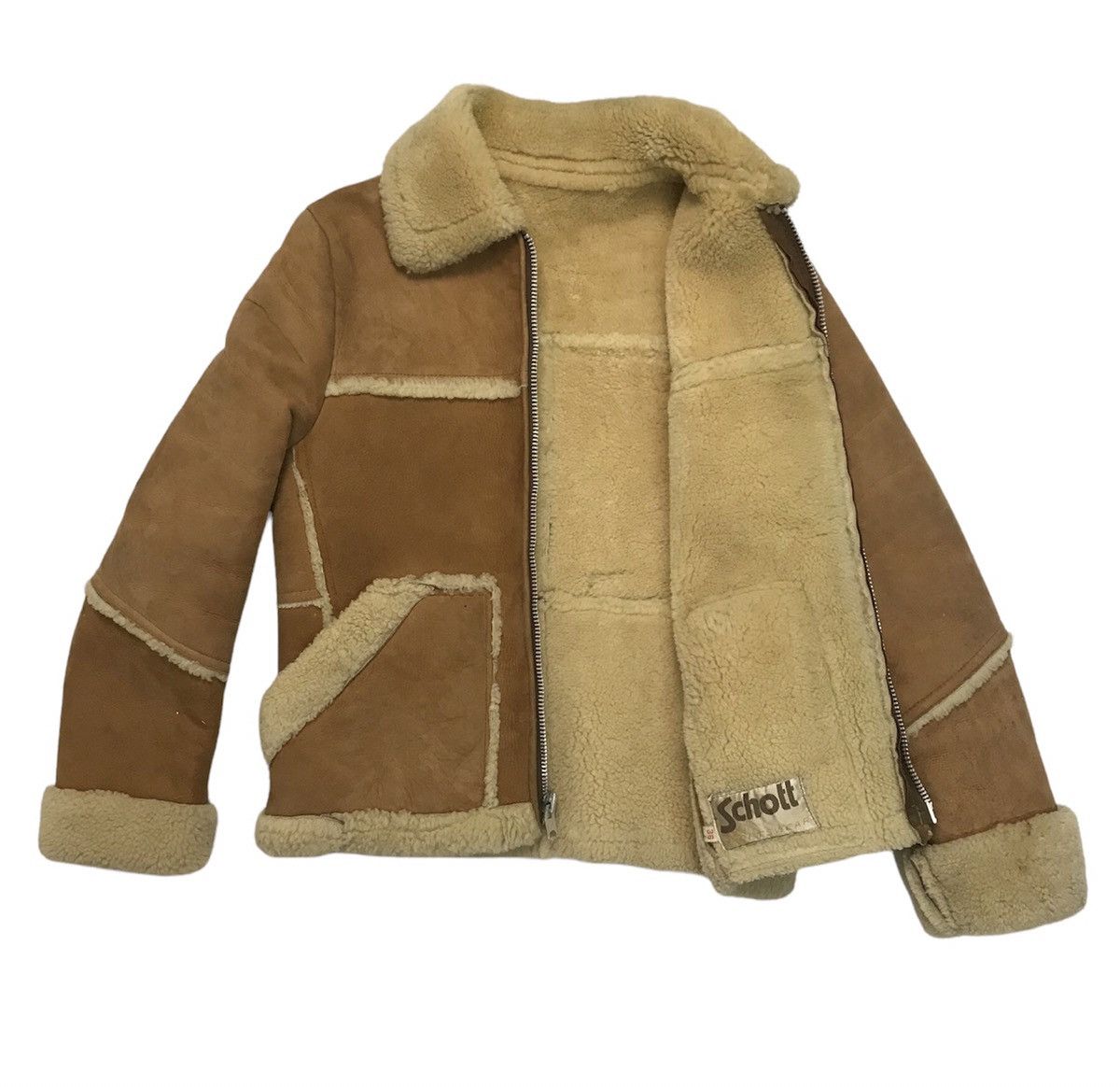 Schott × Vintage VINTAGE SCHOTT LEATHER SHEARLING JACKET SIZE 36 Size US M / EU 48-50 / 2 - 8 Thumbnail