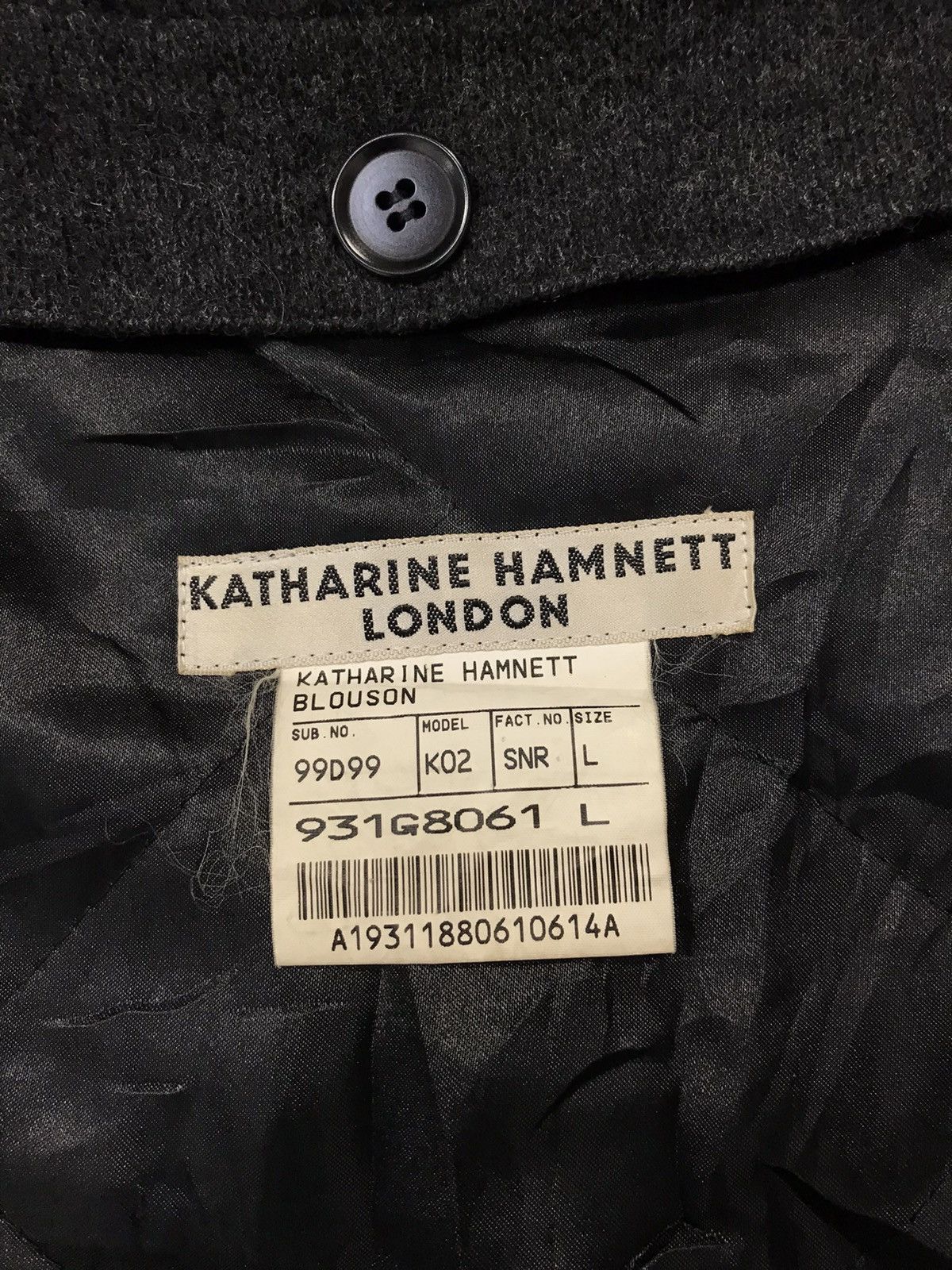 Katharine Hamnett London × Vintage Katherine Hamnett London Blouson Thick Jacket K1229j Size XXL / US 16-18 / IT 52-54 - 5 Thumbnail