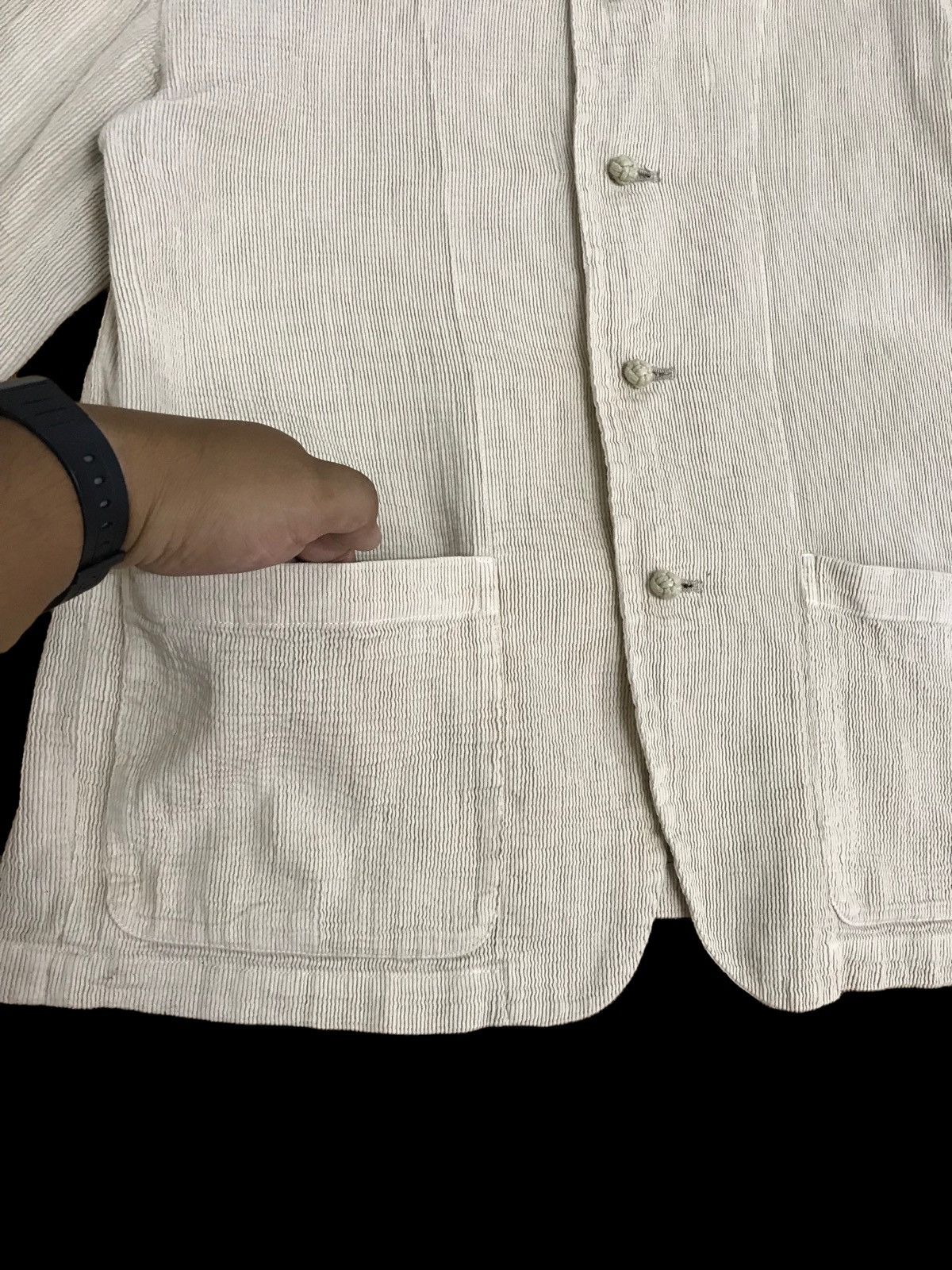 Issey Miyake × Japanese Brand Issey Miyake Plantation Mandarin Collar Jacket Size US M / EU 48-50 / 2 - 5 Thumbnail