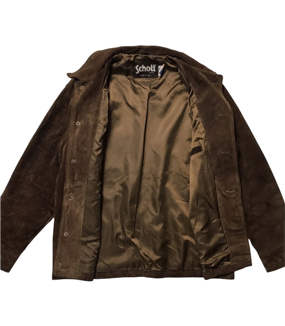 Schott × Vintage Schott Suede Leather Jacket Size US L / EU 52-54 / 3 - 5 Thumbnail