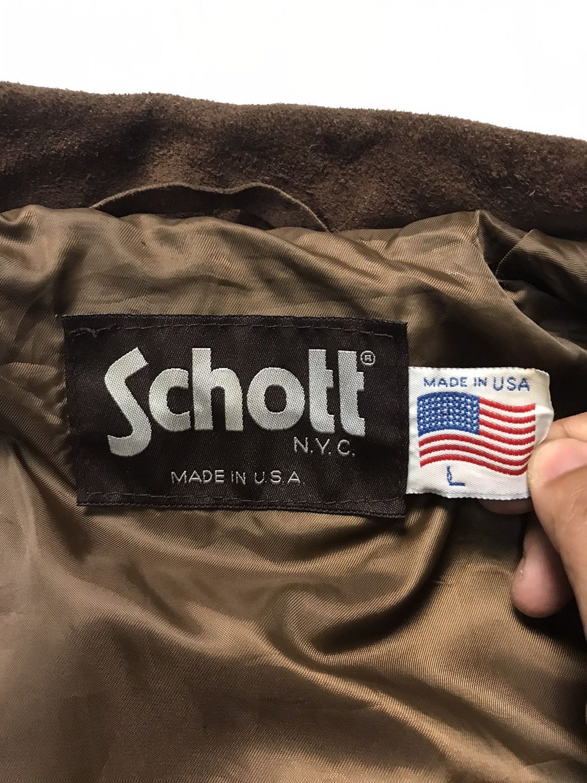 Schott × Vintage Schott Suede Leather Jacket Size US L / EU 52-54 / 3 - 8 Thumbnail