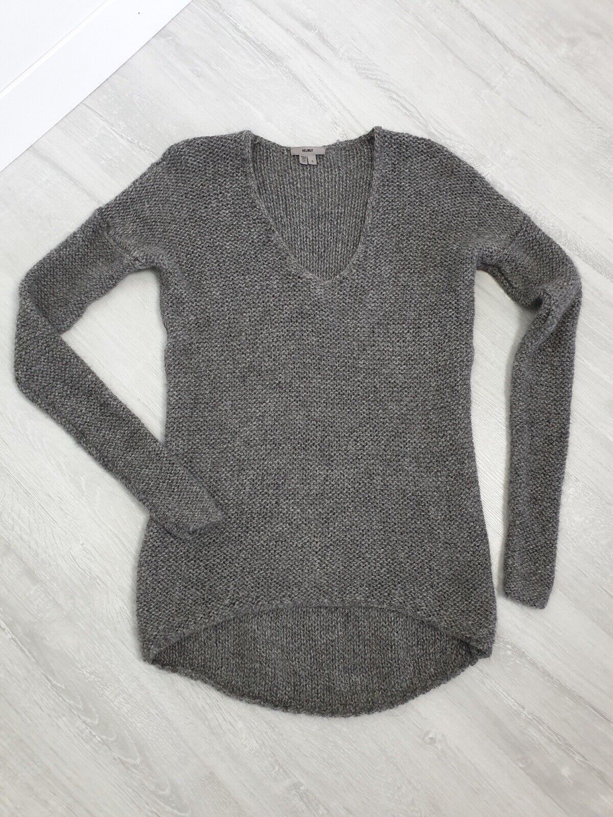 Helmut Lang HELMUT LANG Knitwear Sweater Alpaca/Wool Grau Size S Size S / US 4 / IT 40 - 2 Thumbnail