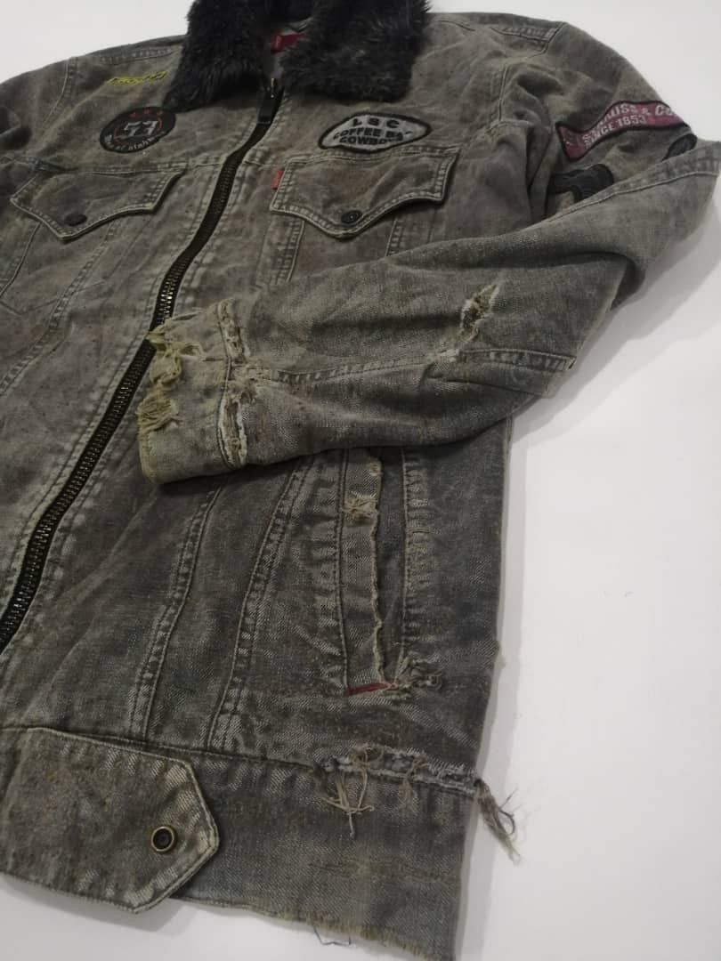Levi's Vintage Clothing RARE🔥Vintage Levi's Jacket / Rockers / Racing / Patchwork Size US L / EU 52-54 / 3 - 5 Thumbnail
